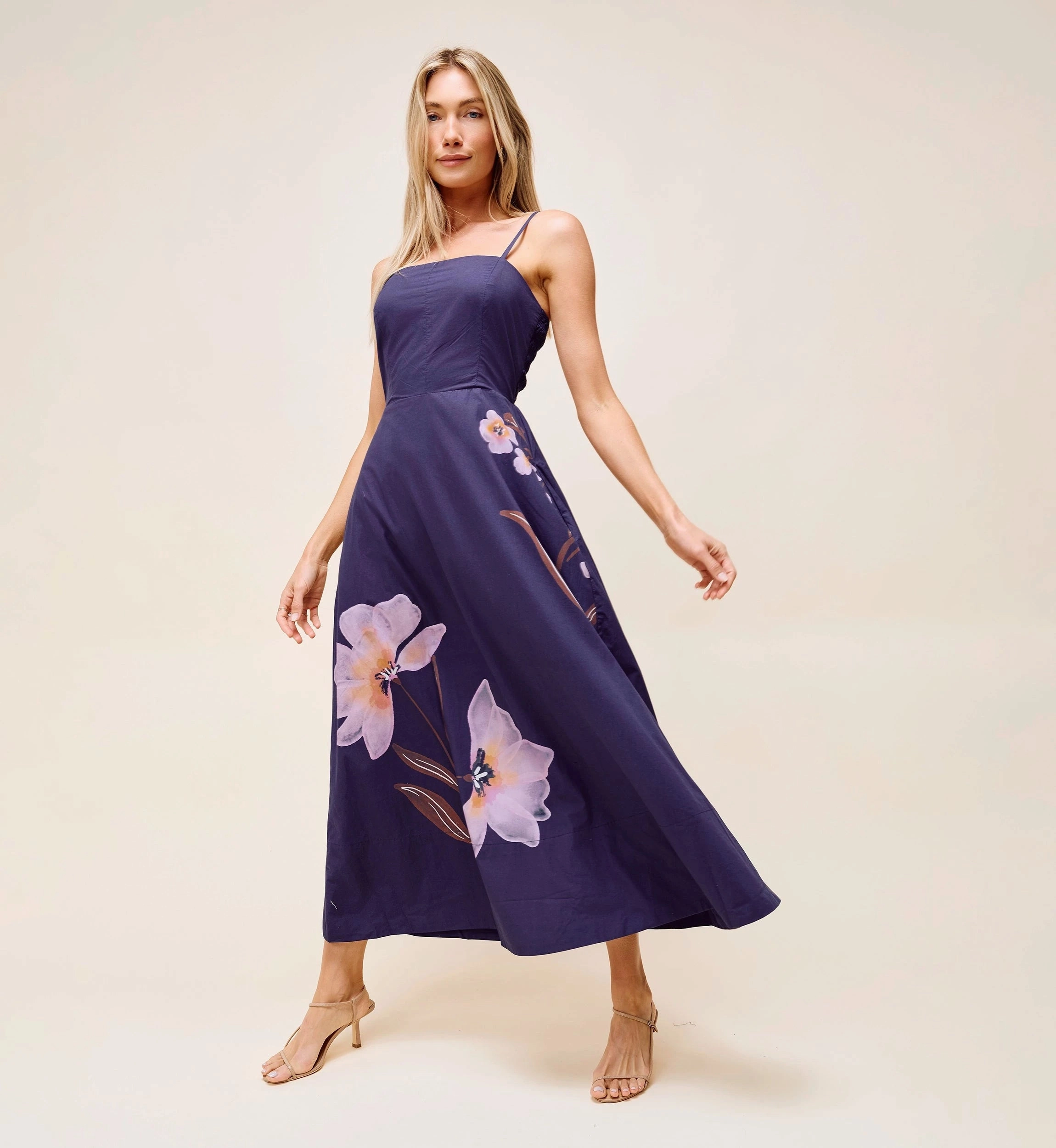 StainRepellentCoating Riley Ankle Dress | Moresco Navy