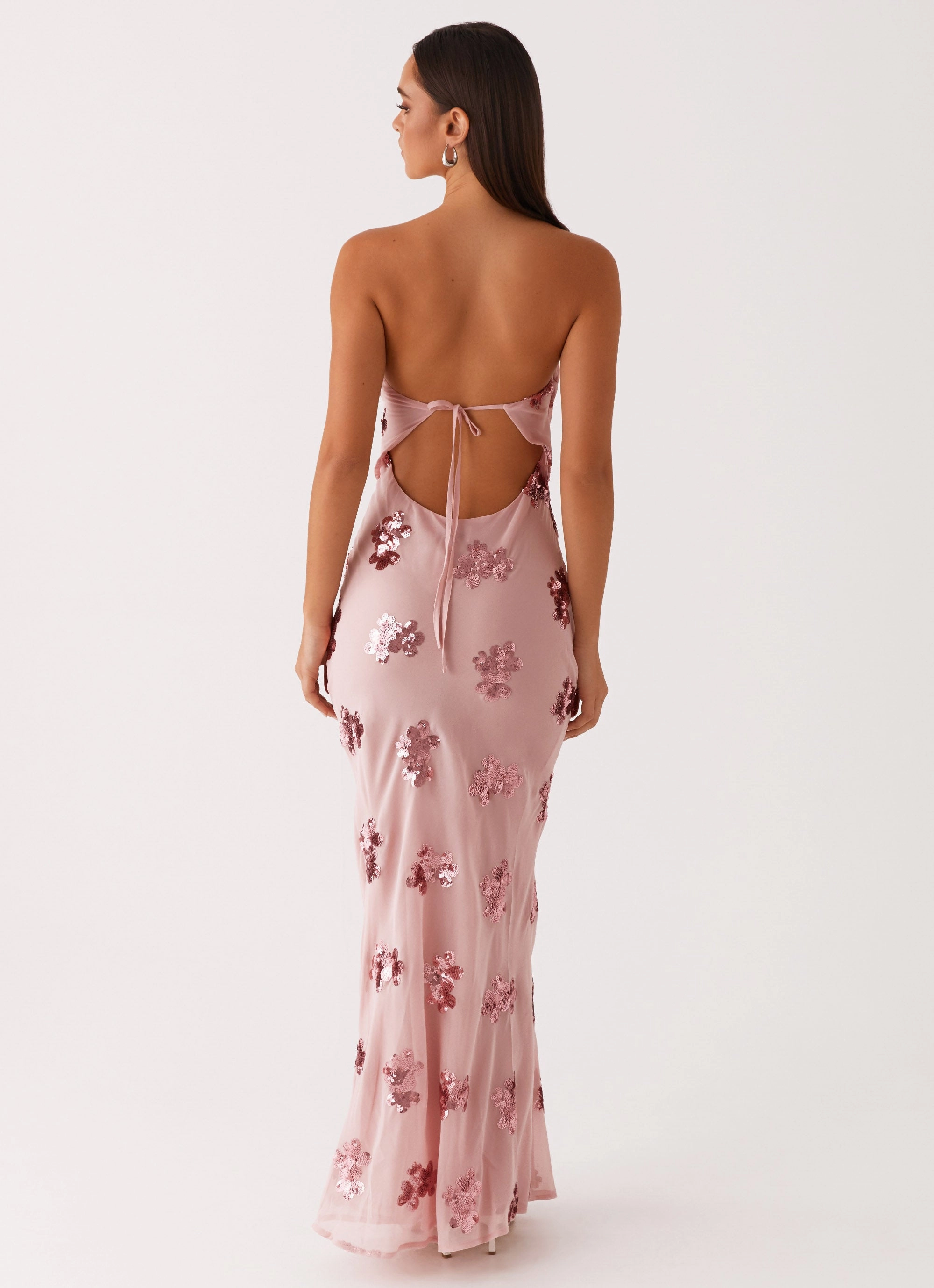Casual Layers Sweet Escape Sequin Maxi Dress - Baby Pink