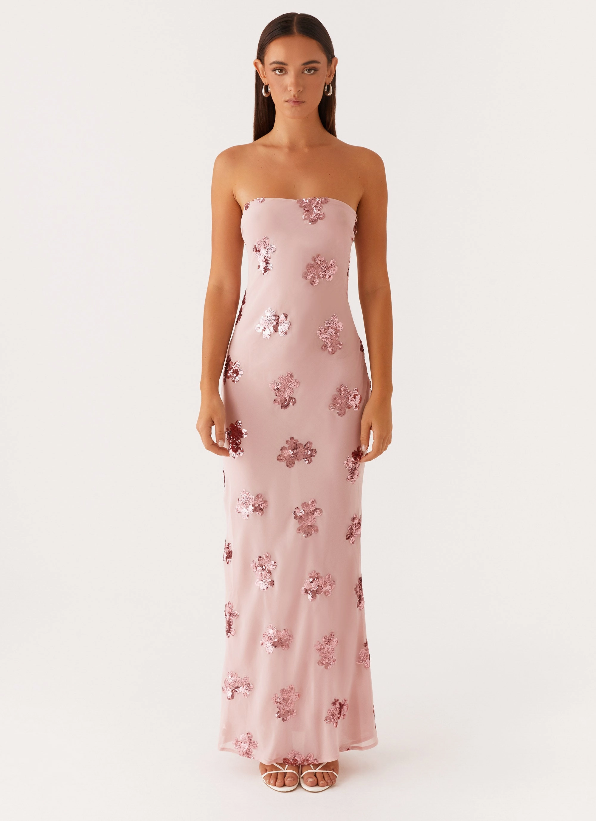Sweet Escape Sequin Maxi Dress - Baby Pink Elegant brunch outfit