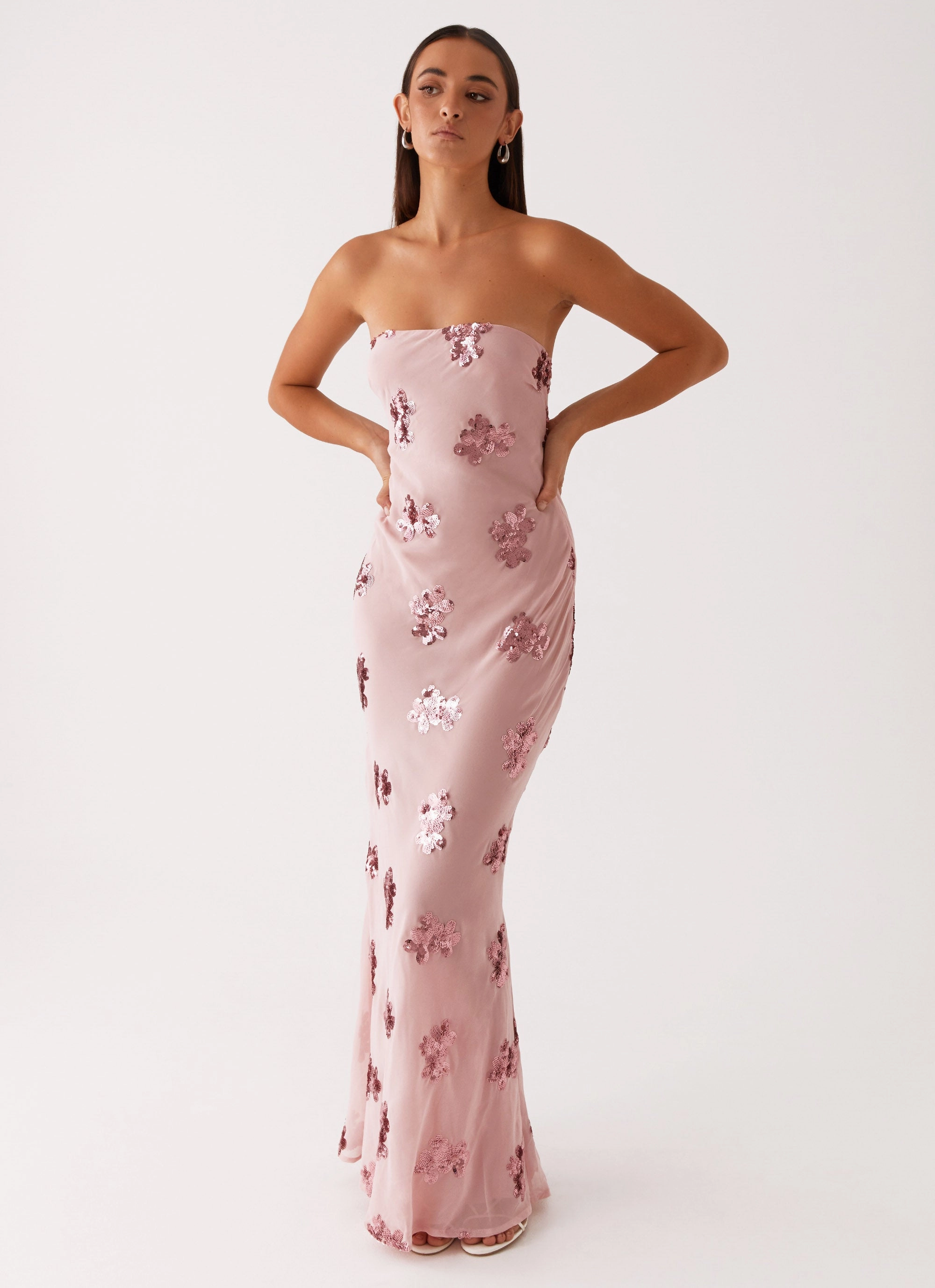 Happy Glow Sweet Escape Sequin Maxi Dress - Baby Pink