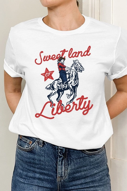 DurableCollarStays Sweet Land Of Liberty Basic Graphic Tee S-XL