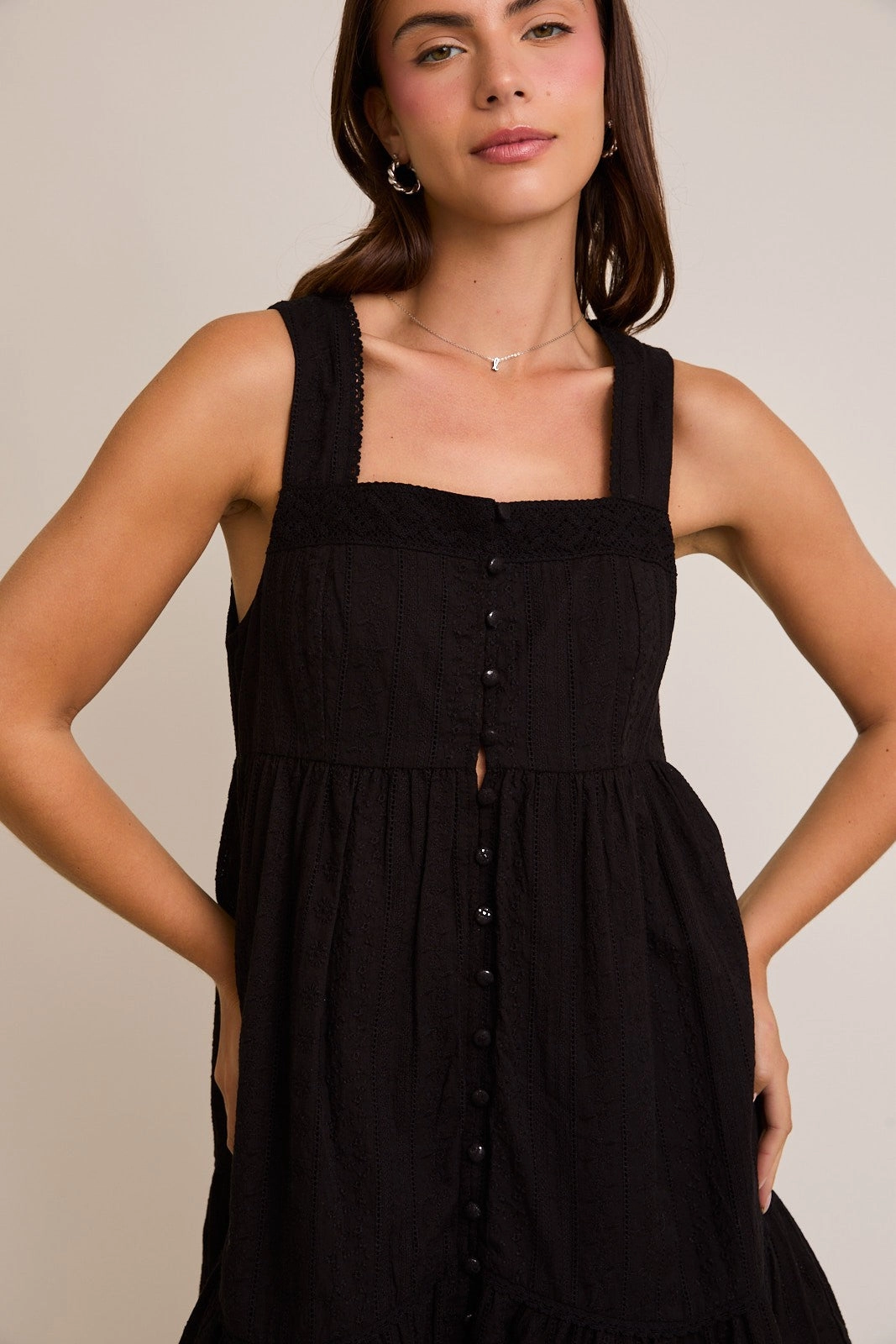 Sweet Romance Mini Dress - Black Minimalist-Trend