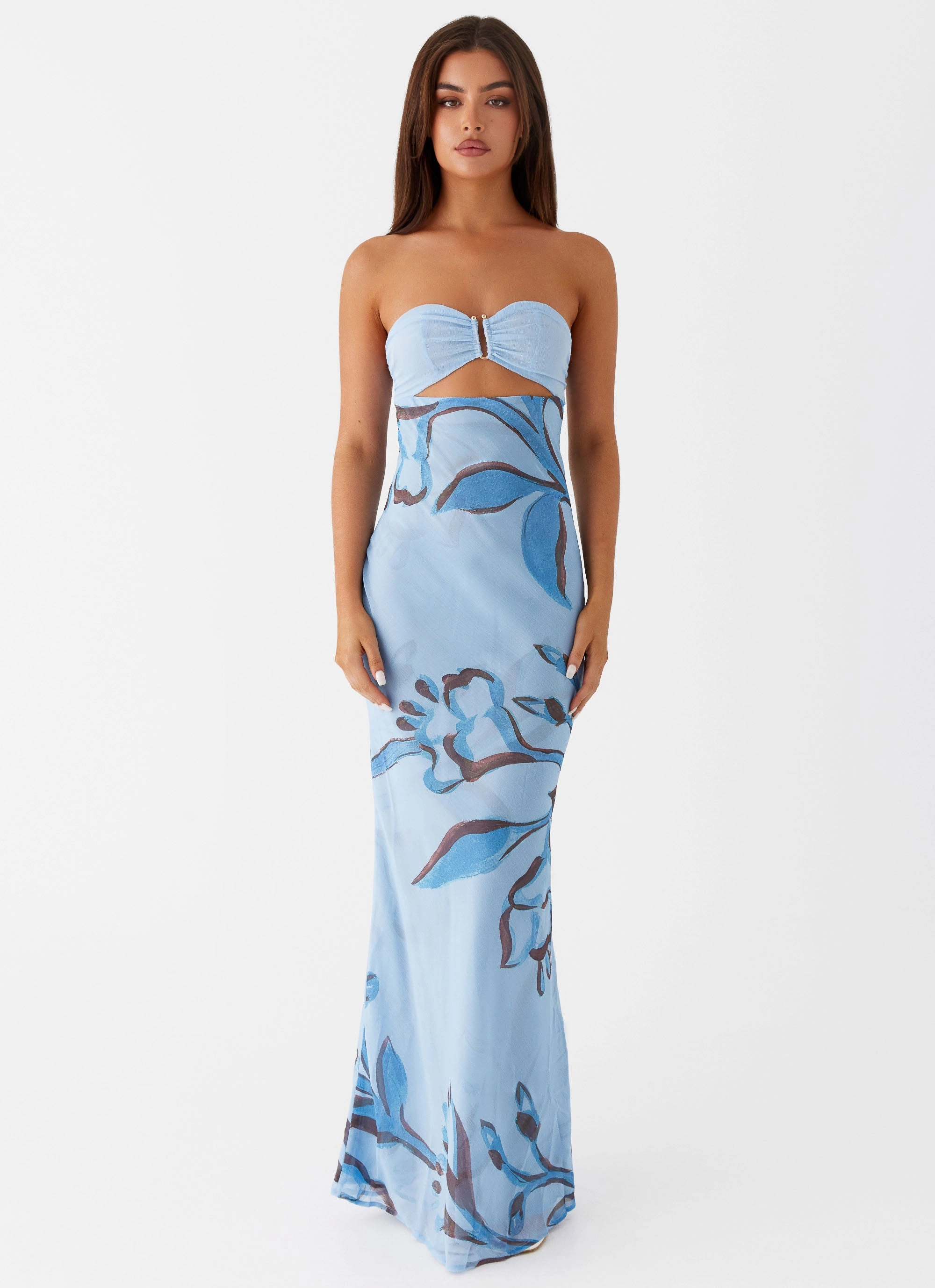 Tropicana Maxi Dress - Blue Floral spring outfit