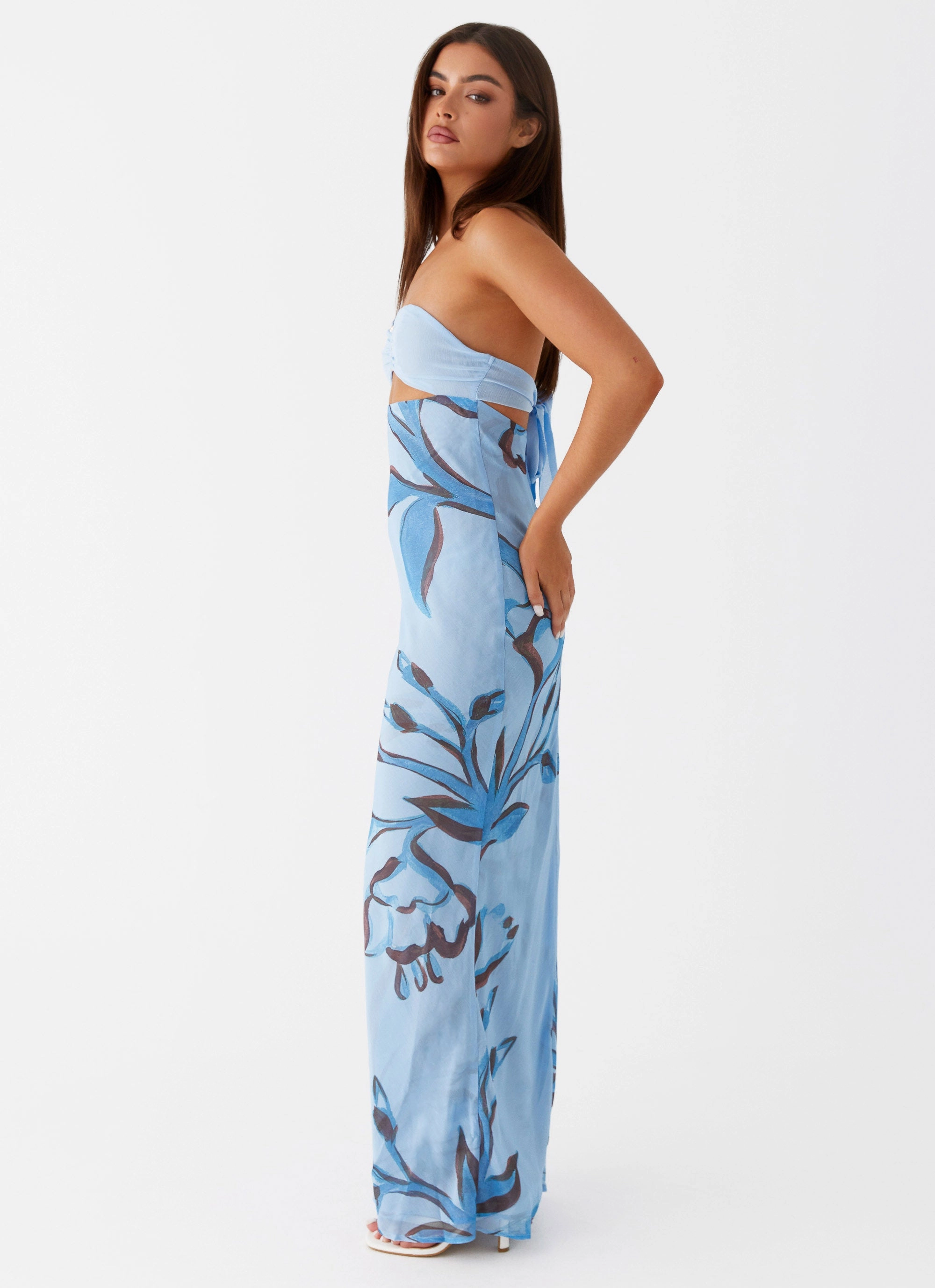 Tropicana Maxi Dress - Blue Floral Runway-Ready