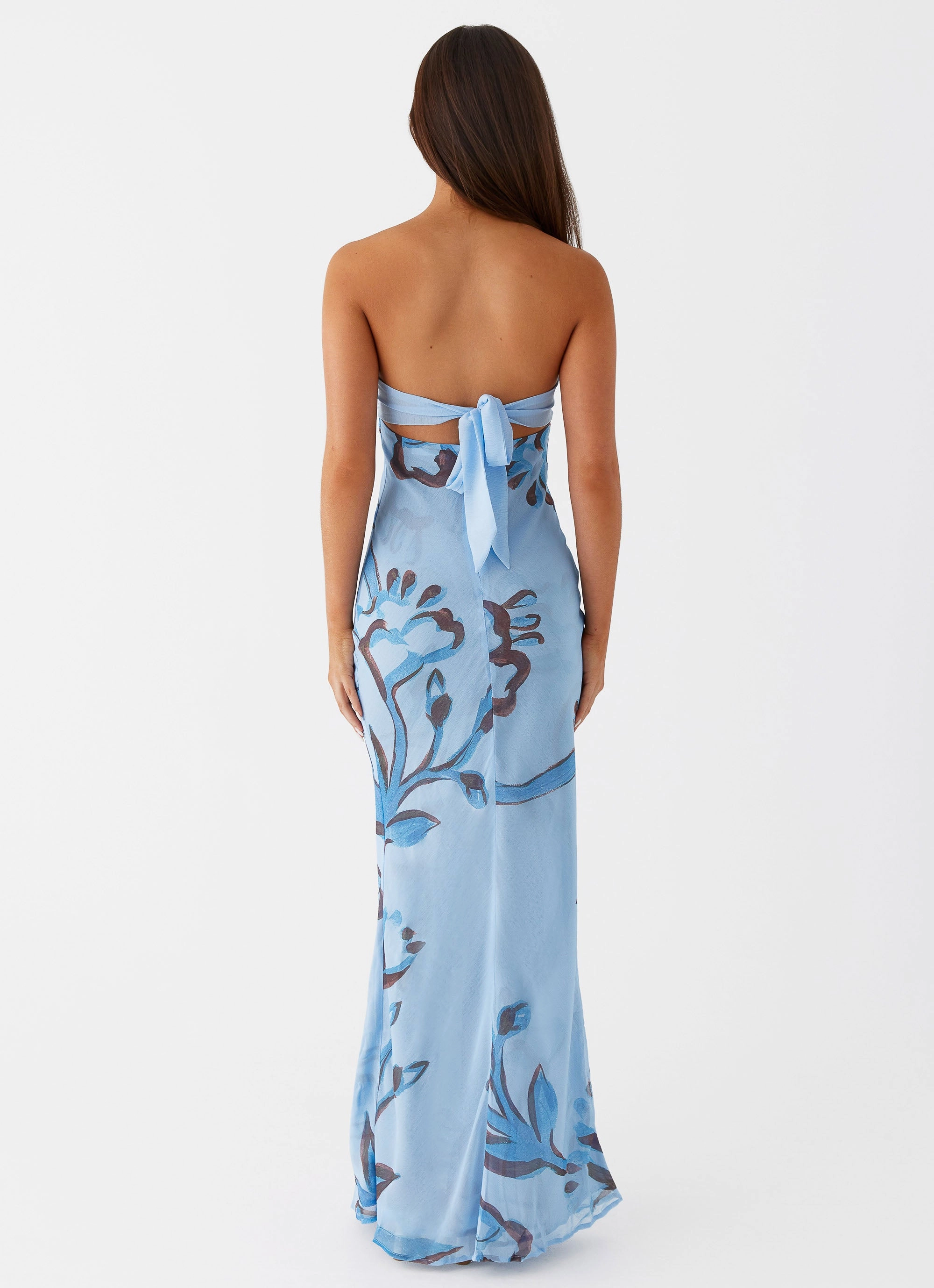 Tropicana Maxi Dress - Blue Floral Winter Wrap