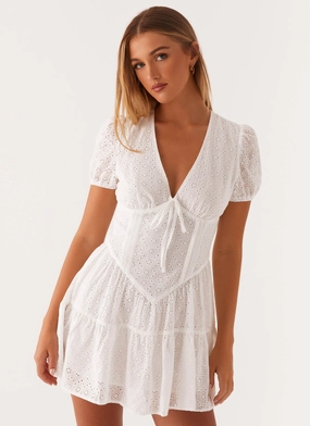 Sweetness Mini Dress - White NoiseFreeFabric