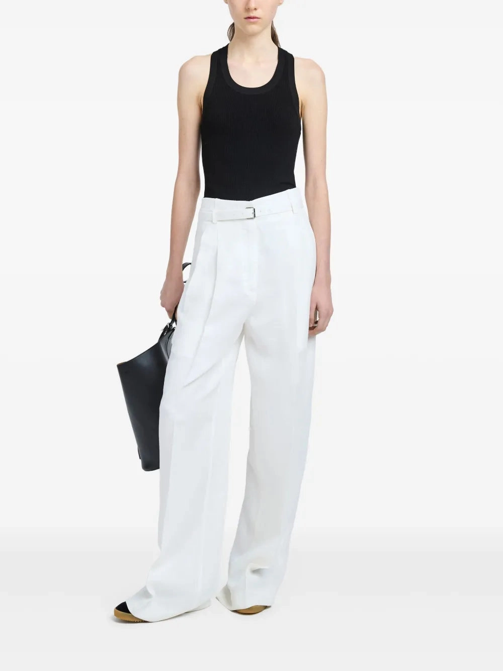 Travel-Ready Jules Pant in Off White