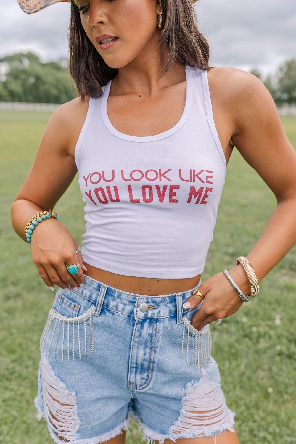 Comfortable fit Casual Tank You Look Like You Love Me Tank
