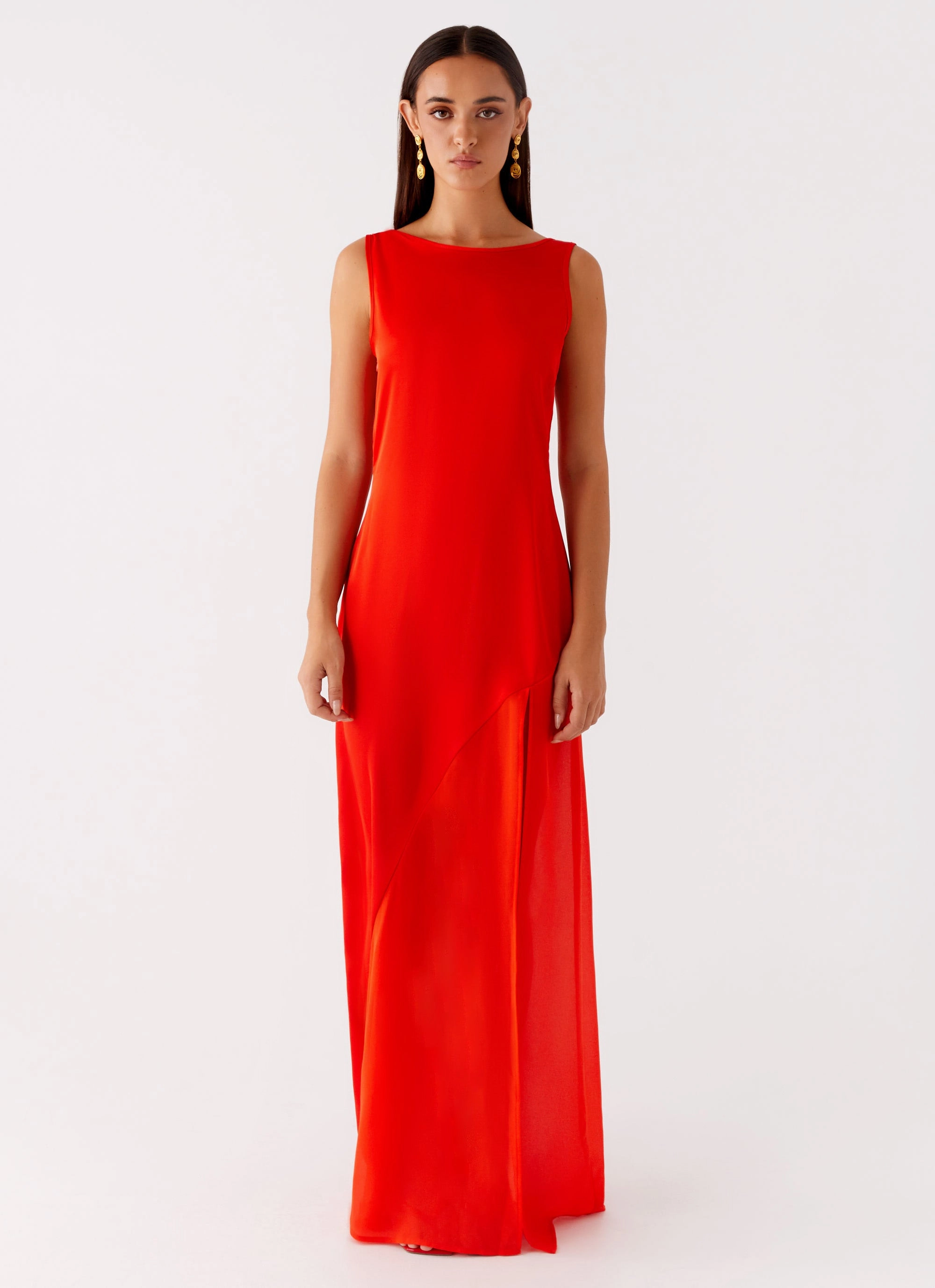 Ramiro Maxi Dress - Red Smooth Finish