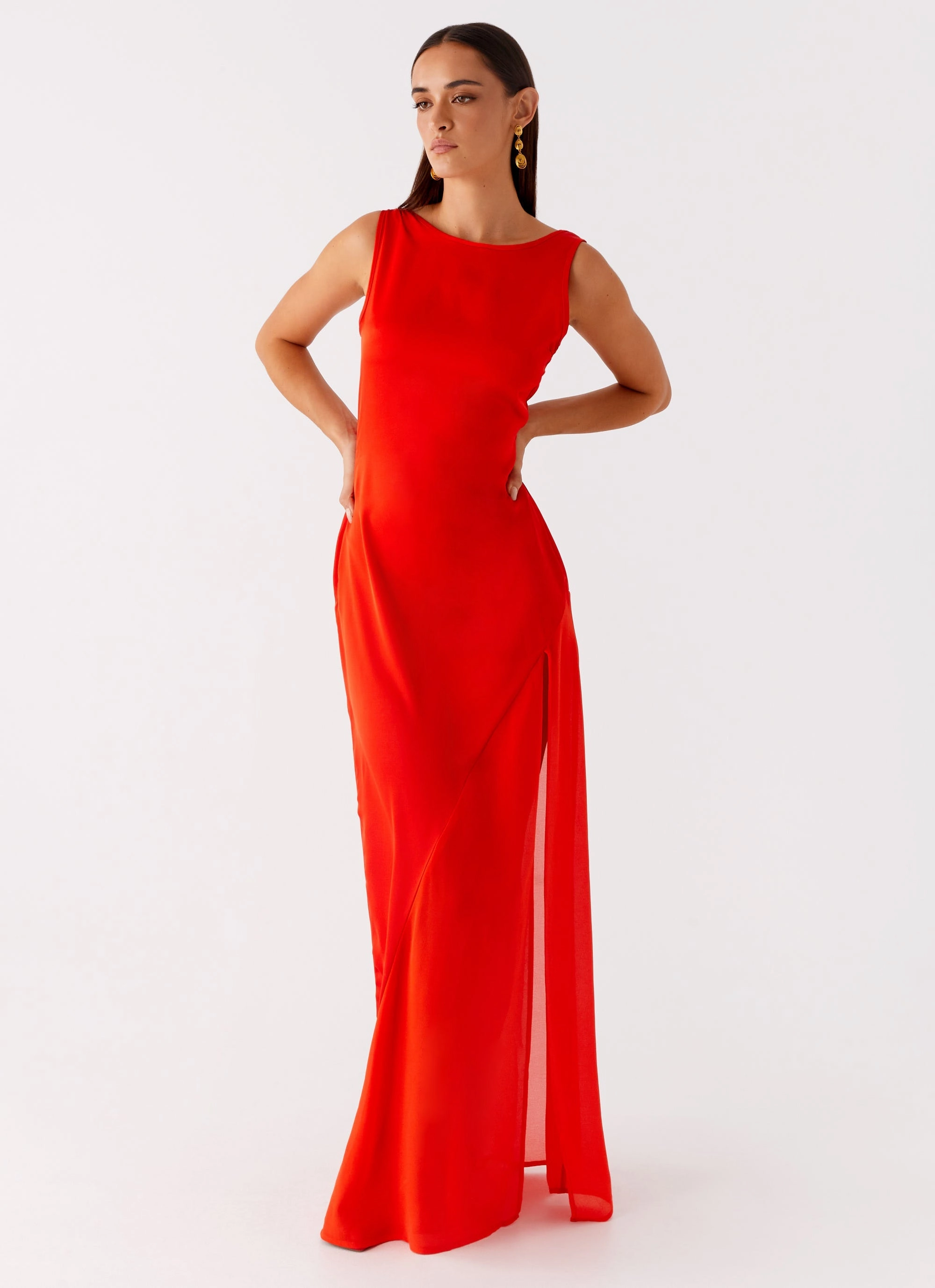 Ramiro Maxi Dress - Red Casual Feel Travel Outfit