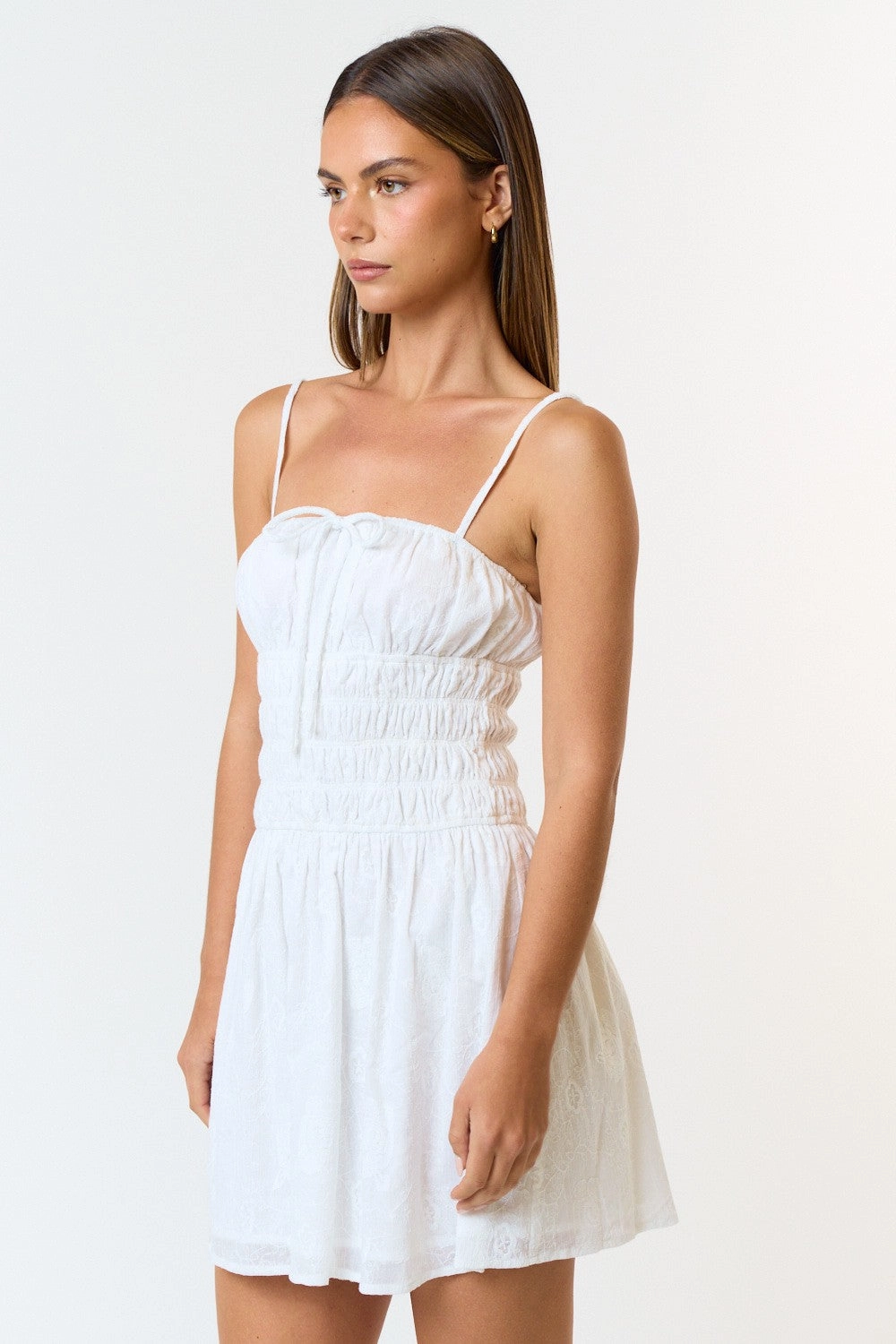 Floral Smocked Tube Mini Dress Date night