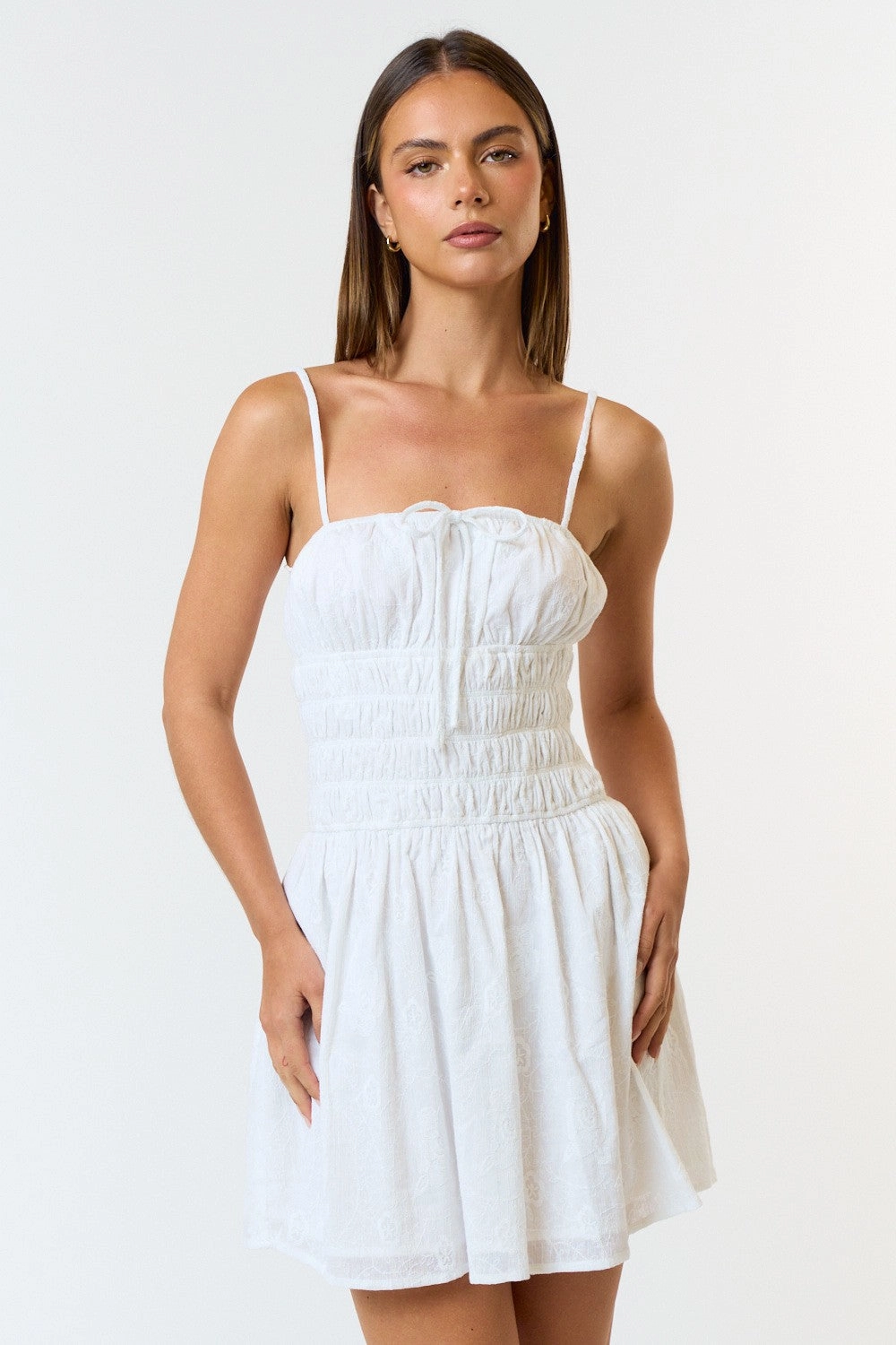 Smart Fit Wear Floral Smocked Tube Mini Dress