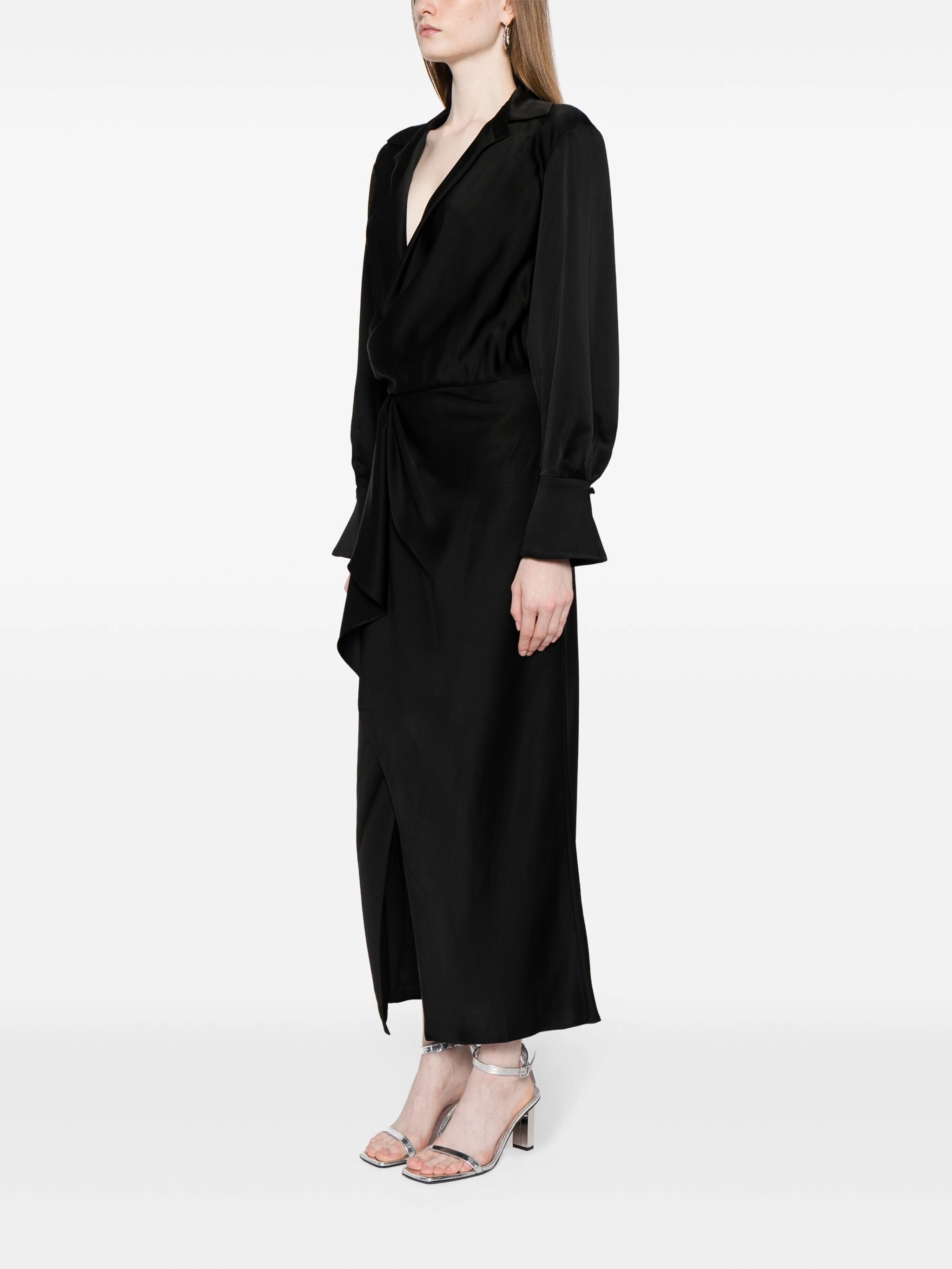 Talita Wrap dress in Black Understated Charm