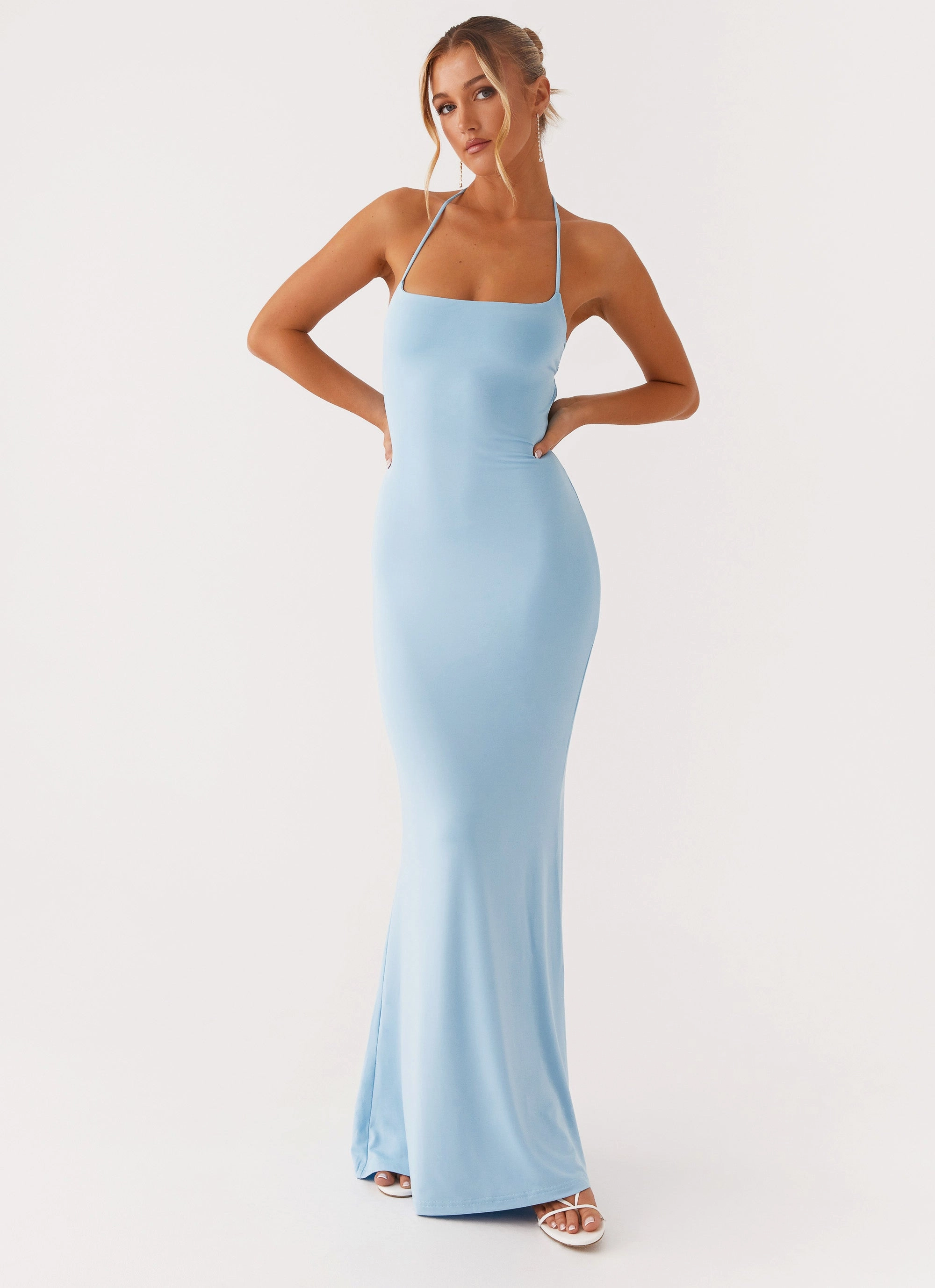 Daily Chic Fashionable Fit Talk About Us Maxi Dress - Blue