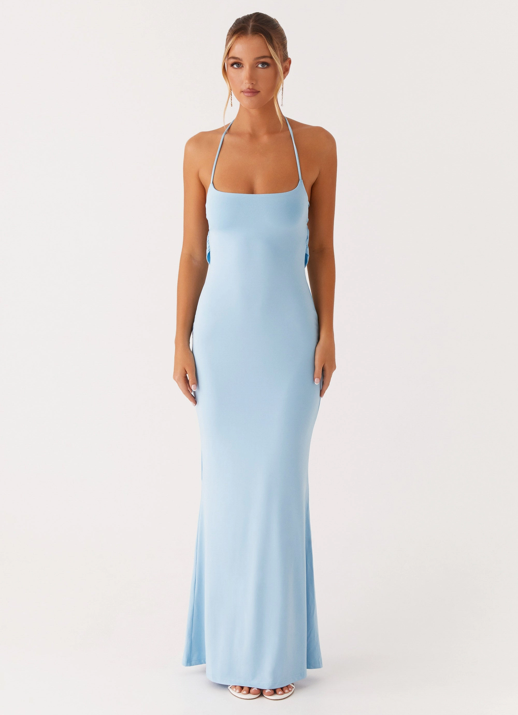 Talk About Us Maxi Dress - Blue Cozy Layer