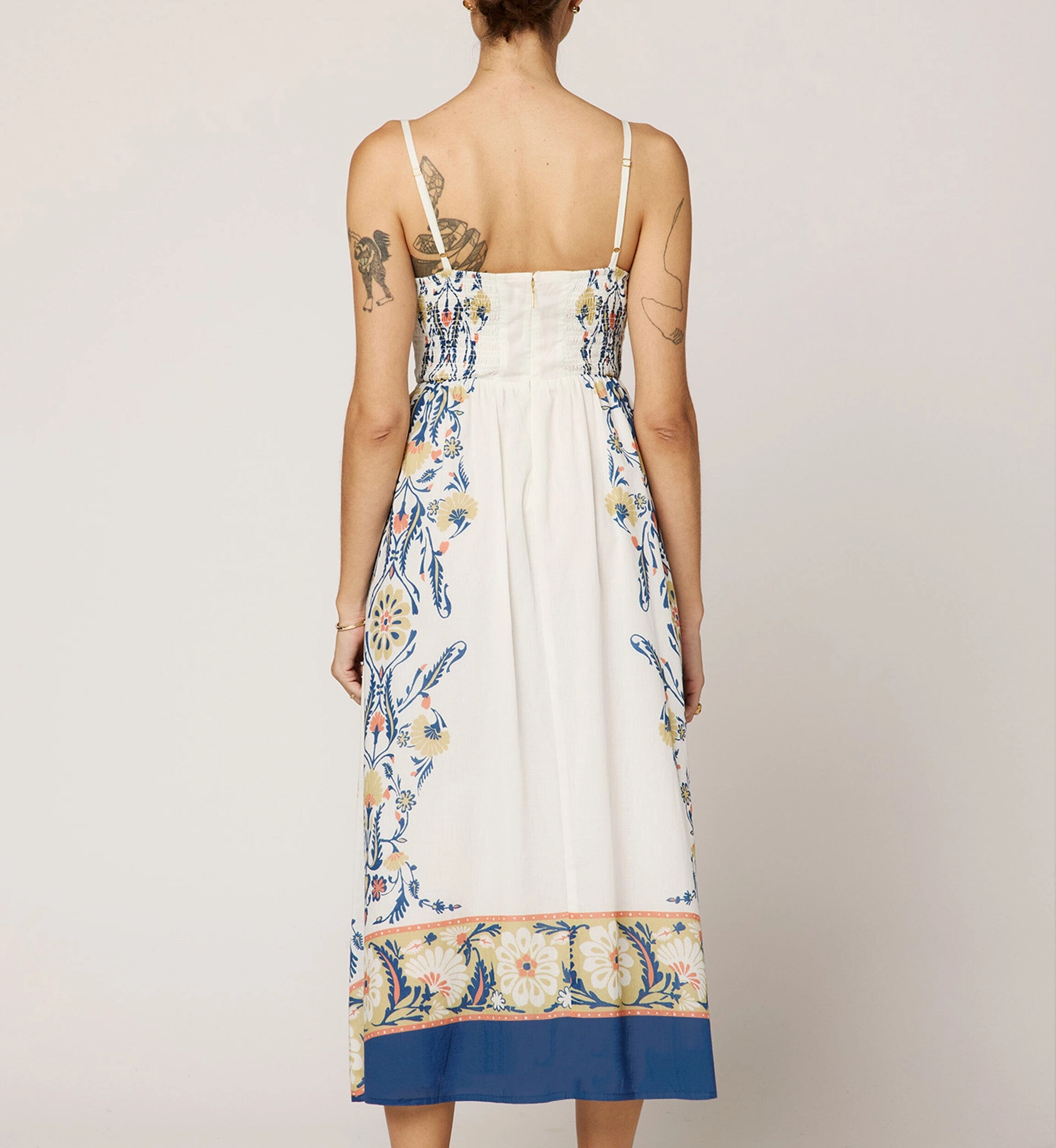 Cap-Sleeve Relaxed Wear Tamasin Midi Dress | Monaco