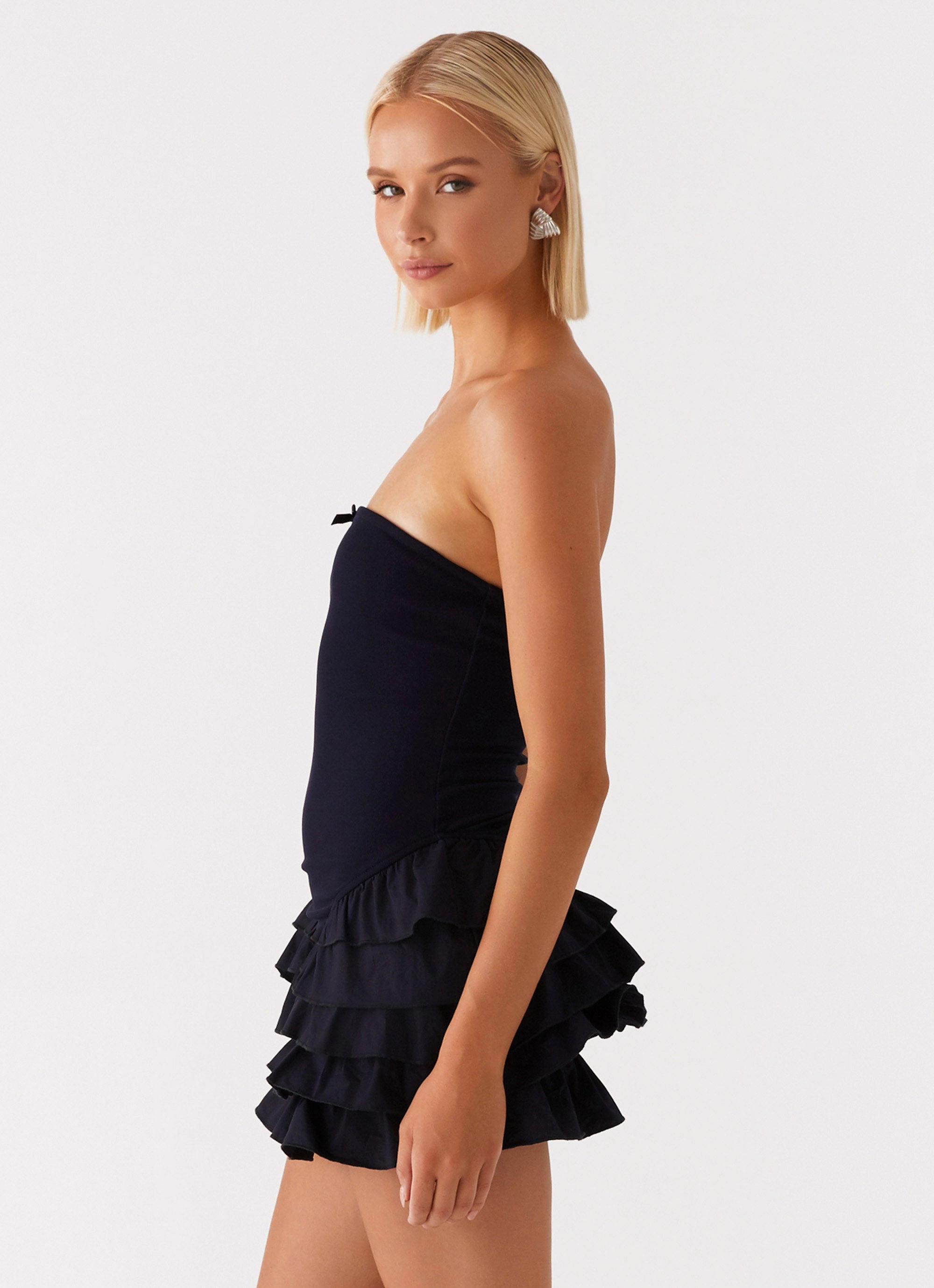 Tamay Mini Dress - Navy Color-Blocked Cozy Flex