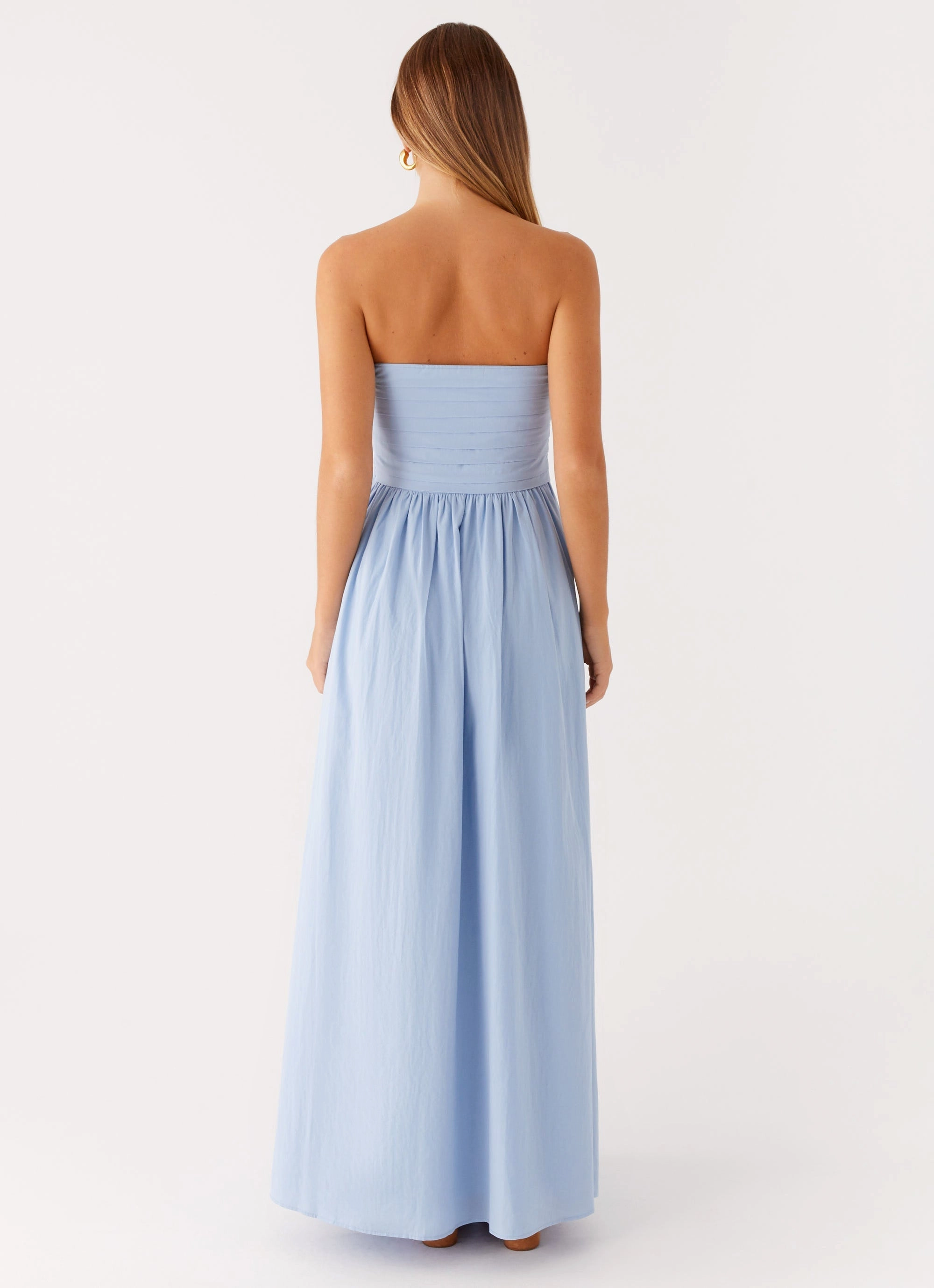 Tamia Maxi Dress - Blue Elegant Detail Polished Appearance