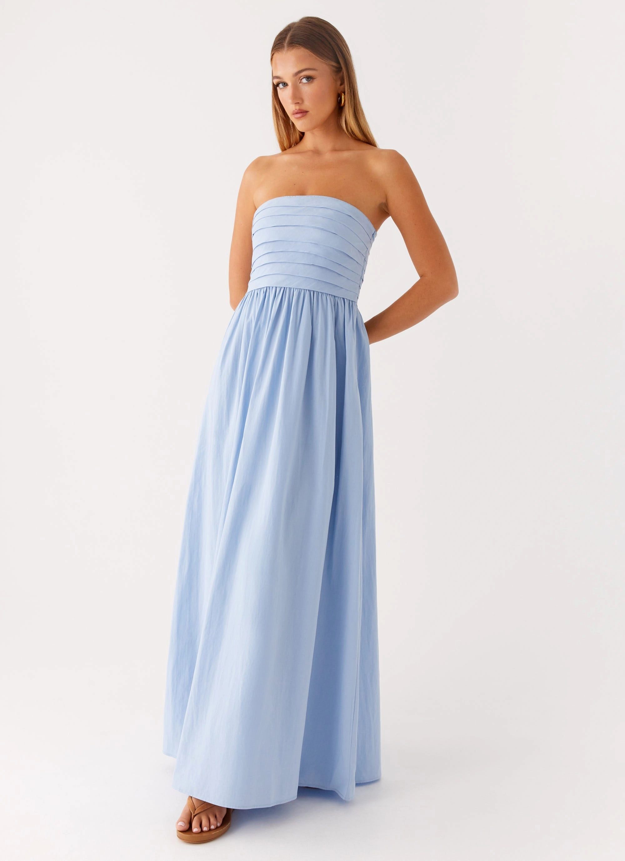 Nature Inspired Fit Base Tamia Maxi Dress - Blue