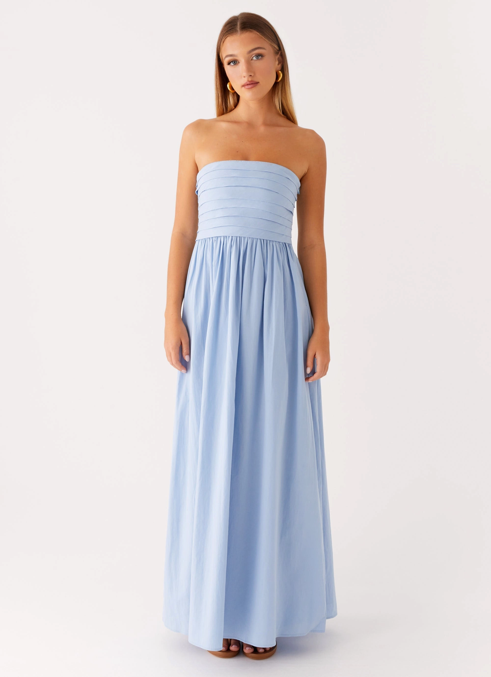 Tamia Maxi Dress - Blue Versatile Layers Graduation-Event