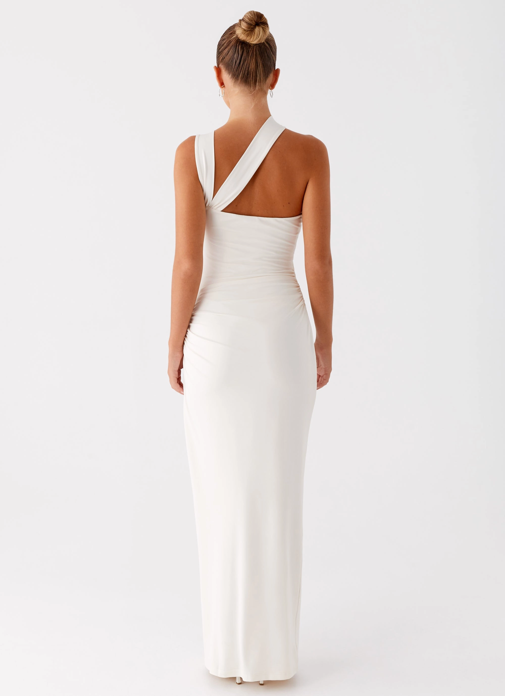 Square-Neck Soft Neutral Tamira Maxi Dress - Ivory