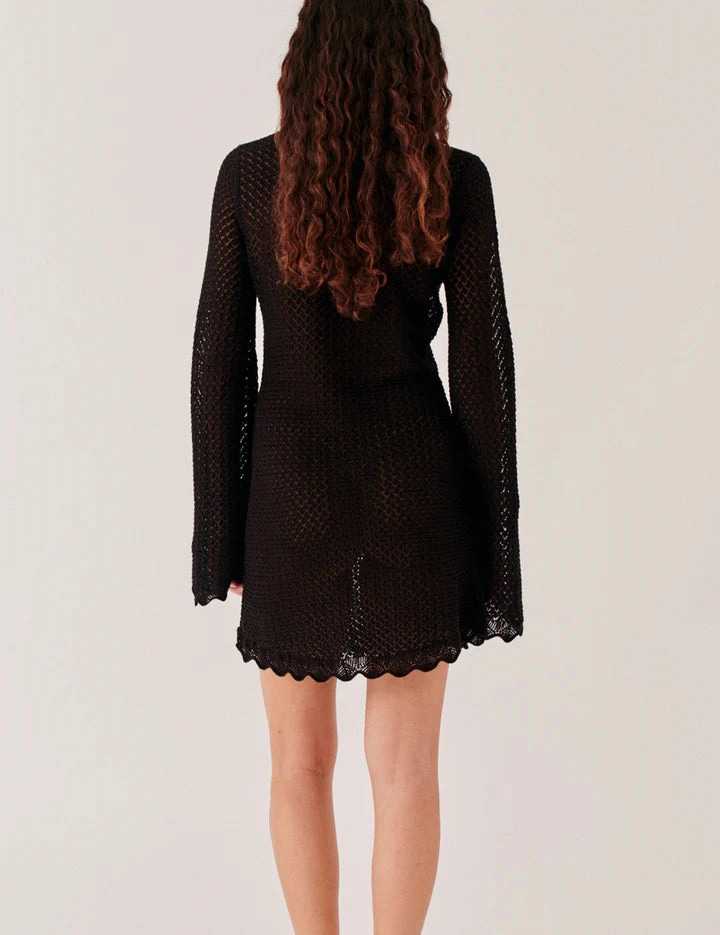 Tanzania Short Dress in Black Easy Pairing Dinner Outfit