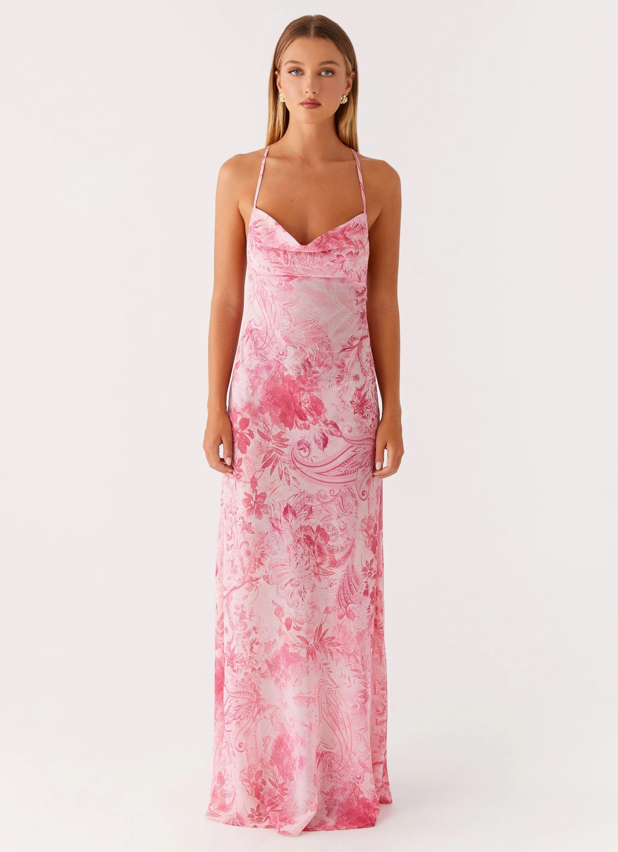 Relax Fit Romance Soul Tara Maxi Dress - Pink Print