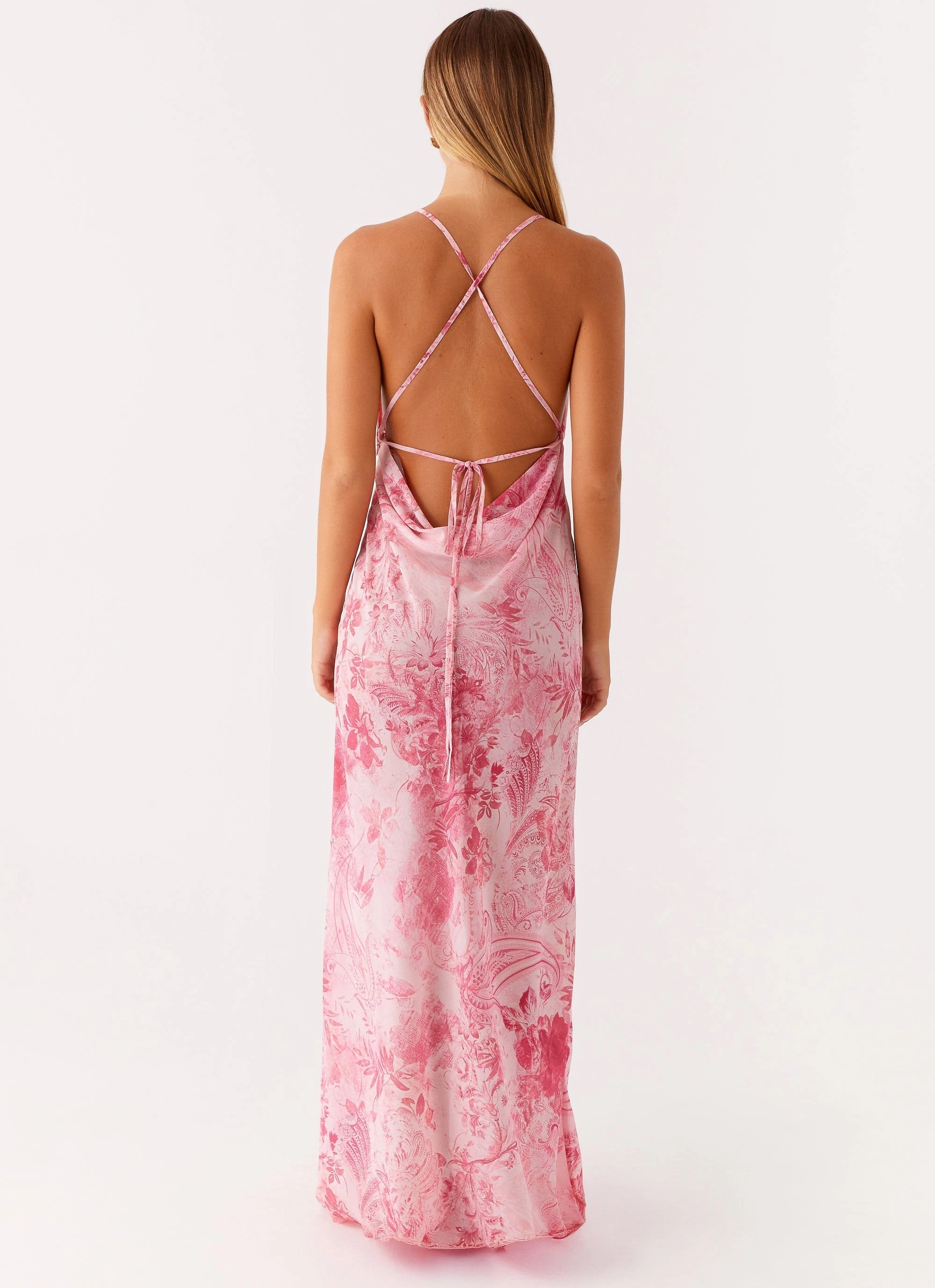 Joy Glow Tara Maxi Dress - Pink Print