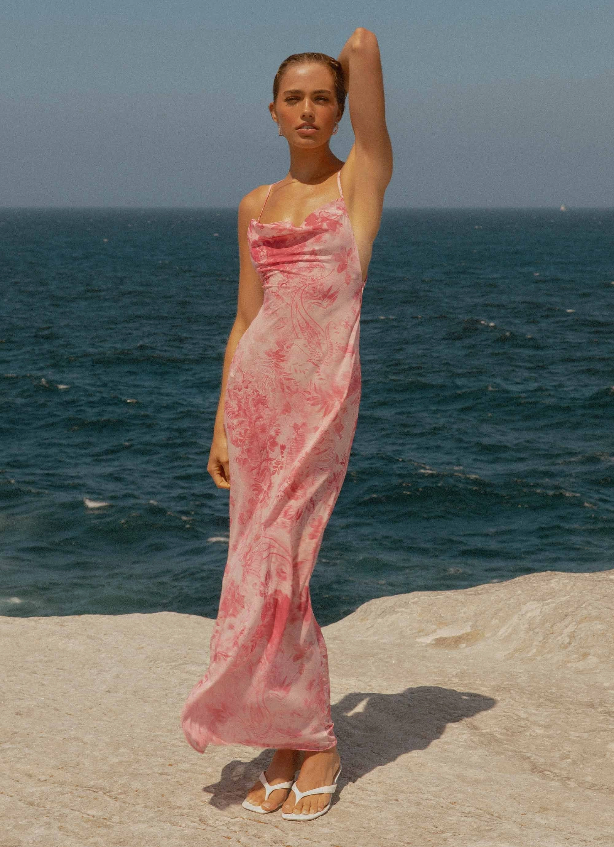 Body Positive Tara Maxi Dress - Pink Print