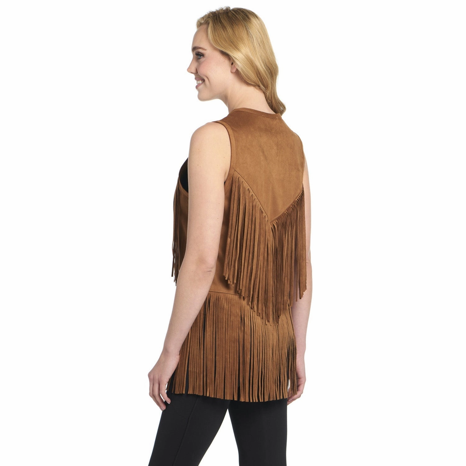 Quick Dry Fabric Technology Cripple Creek Womens Double-Faced Precious Copper Polyester Faux Leather Vest