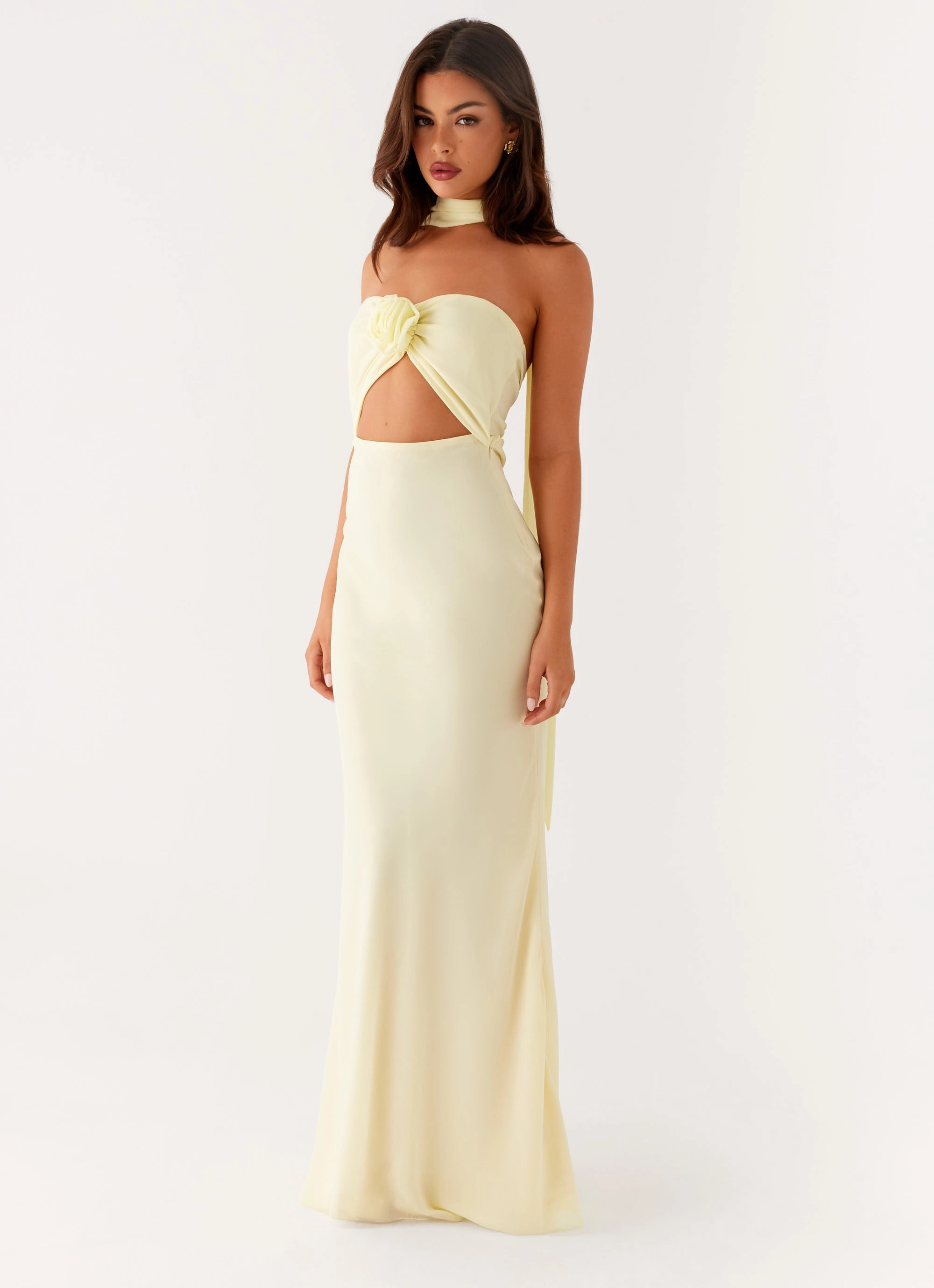 New Light Maxi Dress - Yellow Outfit Core Sheer Overlay