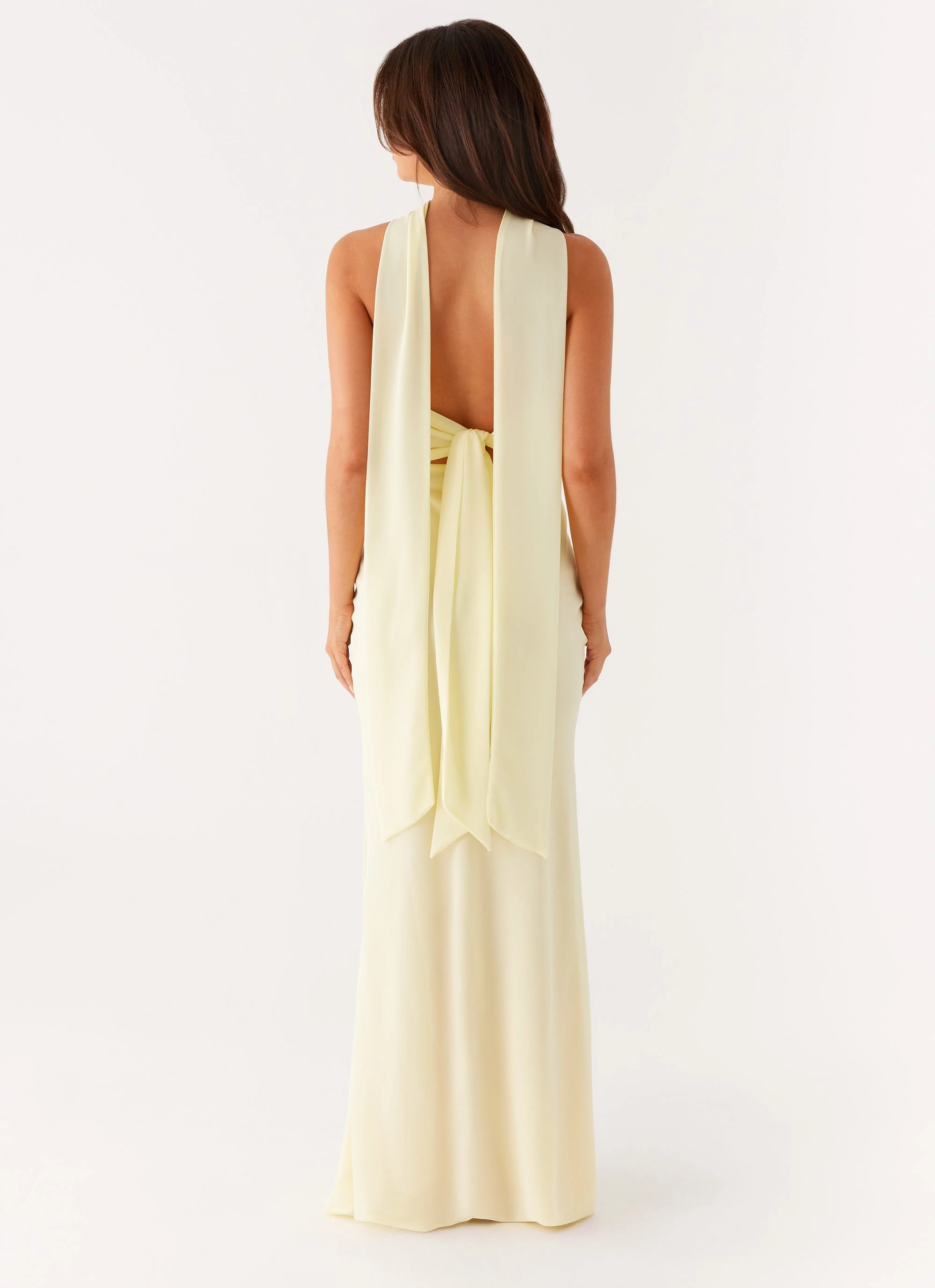 New Light Maxi Dress - Yellow Air Beauty Embroidered Fabric