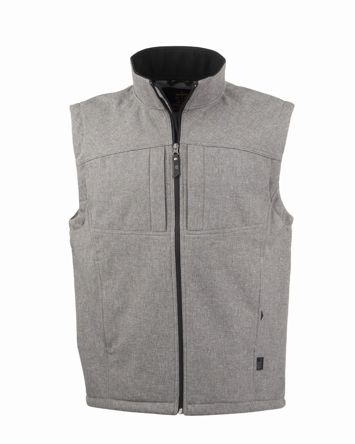 Warm Lining Light Look STS Ranchwear Mens Weston Heather Gray Poly/Spandex Softshell Vest