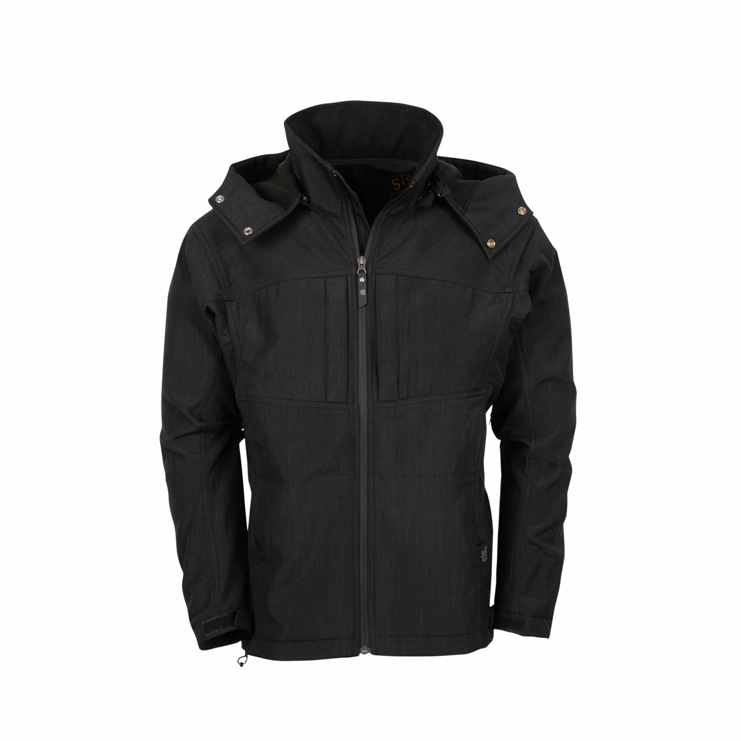Chill Look Low Profile Collar STS Ranchwear Mens Weston Black Poly/Spandex Softshell Jacket