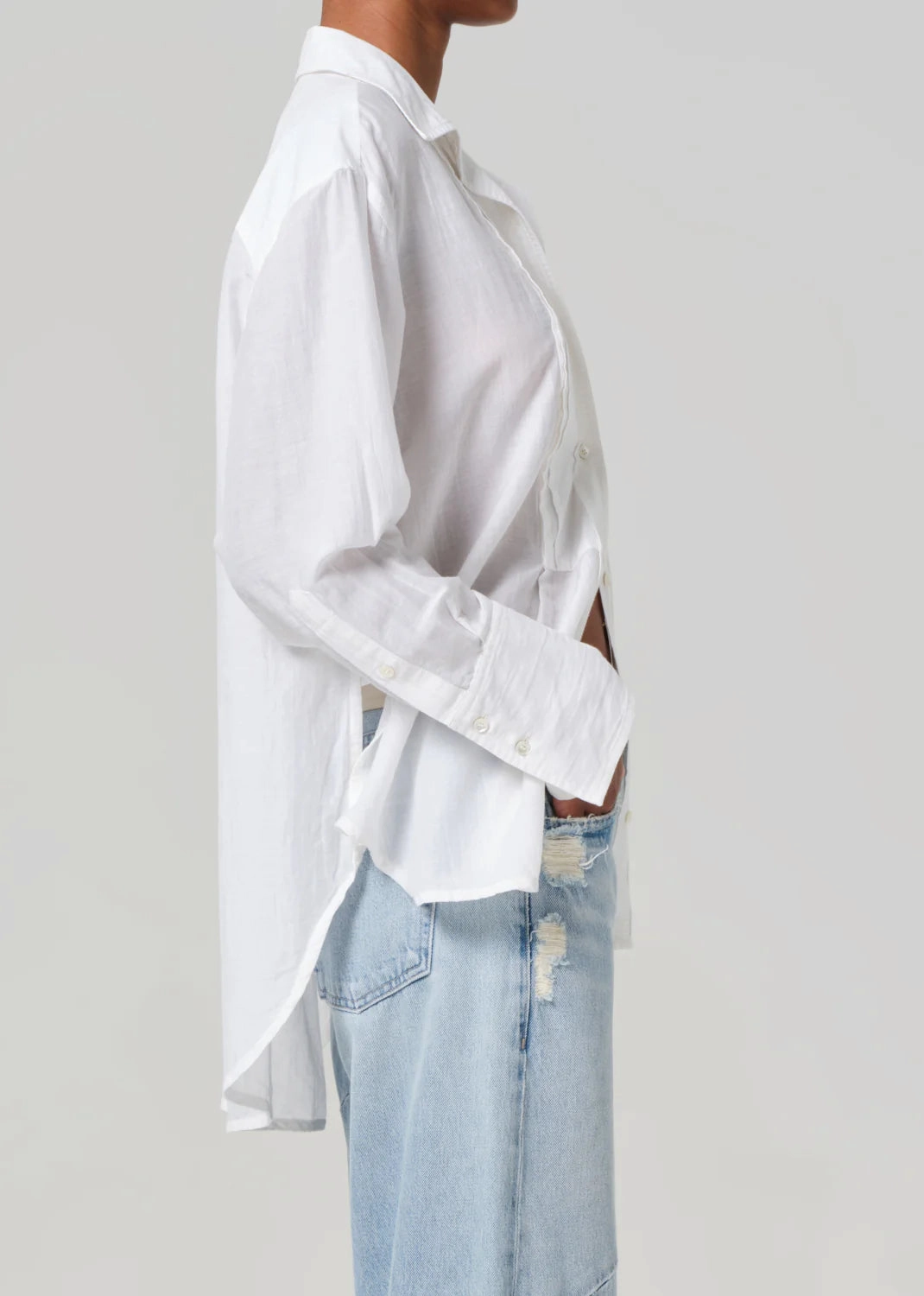 Polina Shirt in White UV Protection Microfiber Material