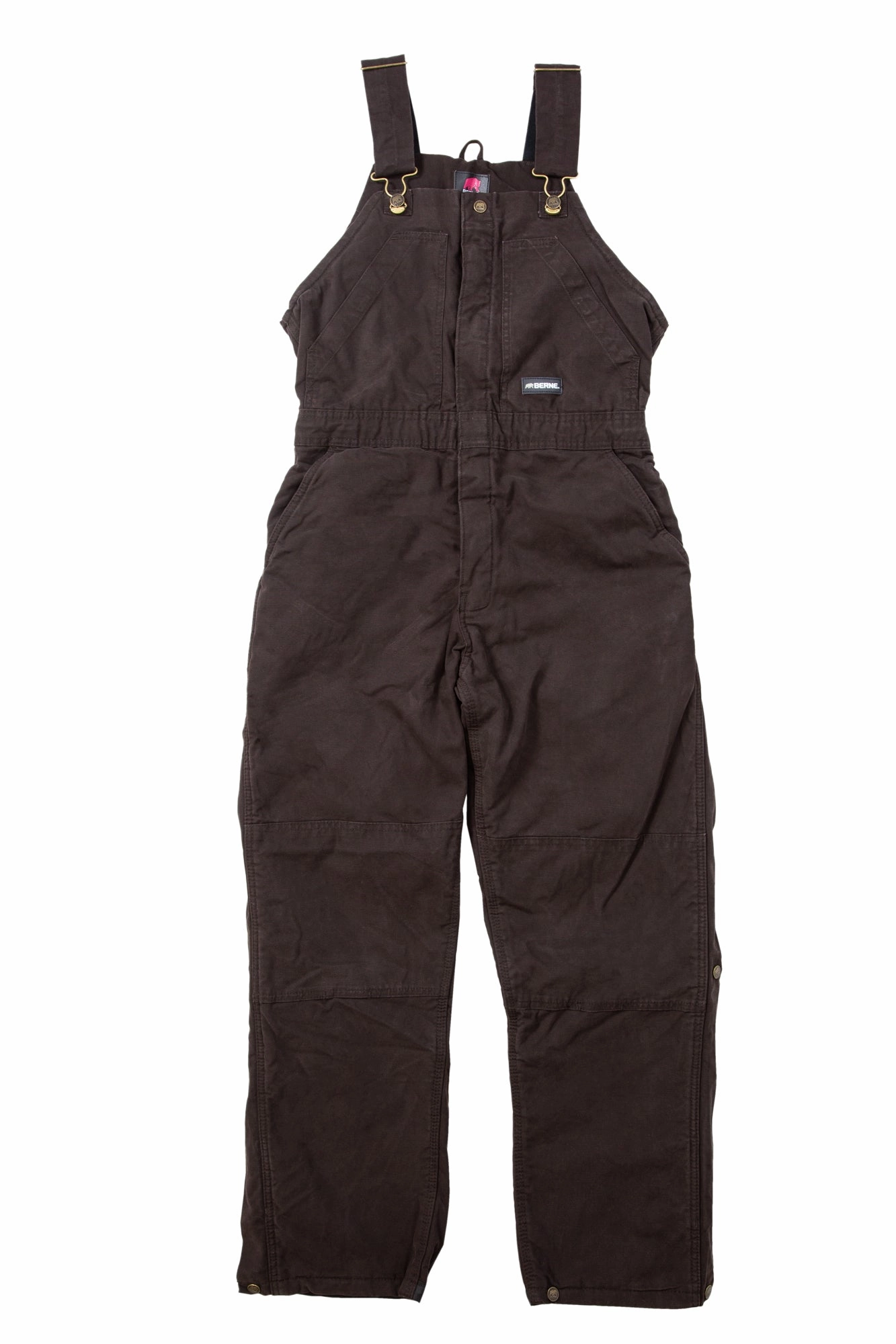 Classic Urban Wear Cotton Twill Berne Apparel Womens Softstone Duck Insulated Dark Brown 100% Cotton Bib Overall
