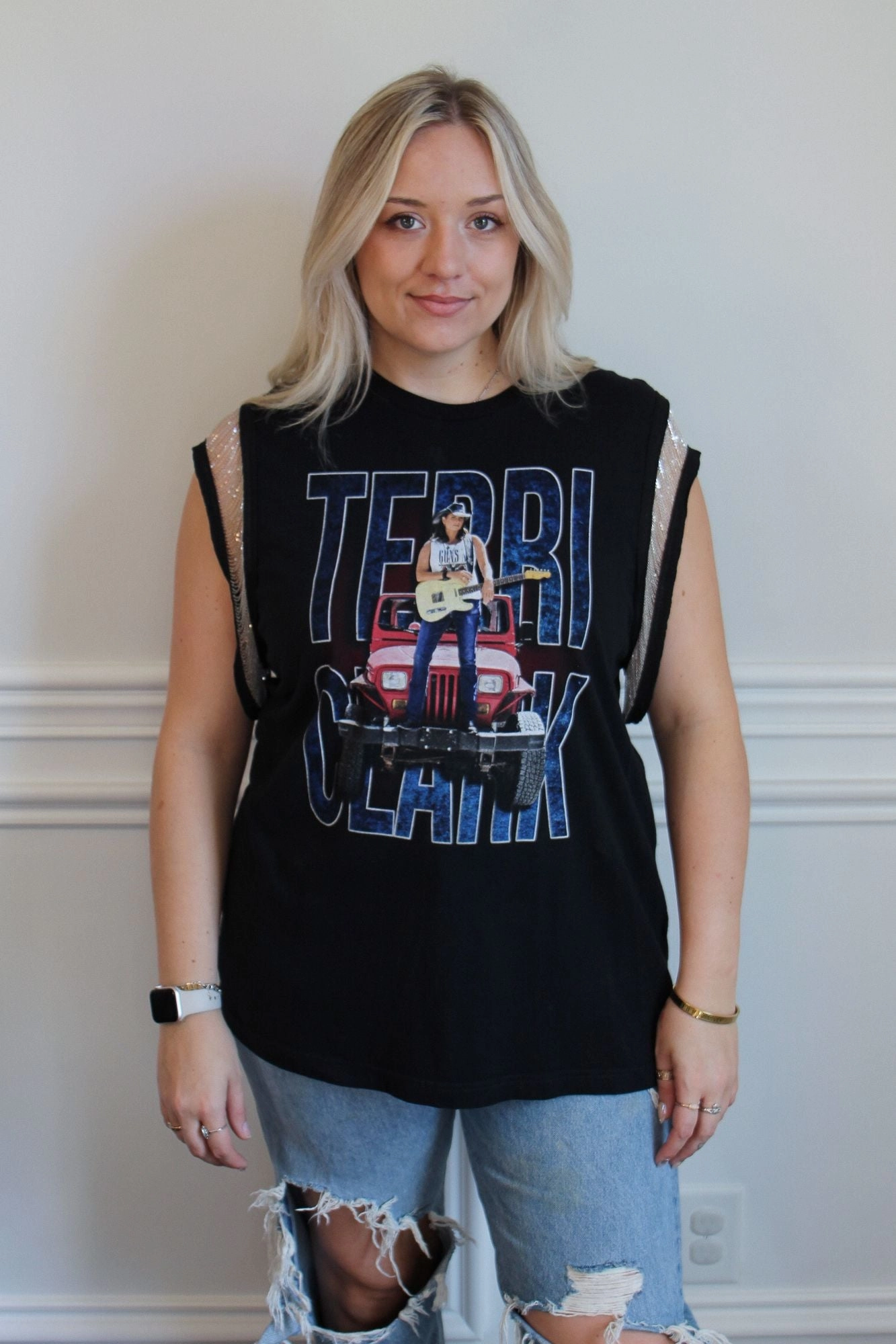 HypoallergenicConstruction Terri Clark Double-Sided Chain Tank