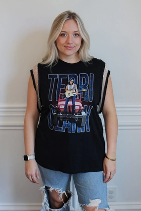 FlexibleCollar Flexible Knit Terri Clark Double-Sided Chain Tank