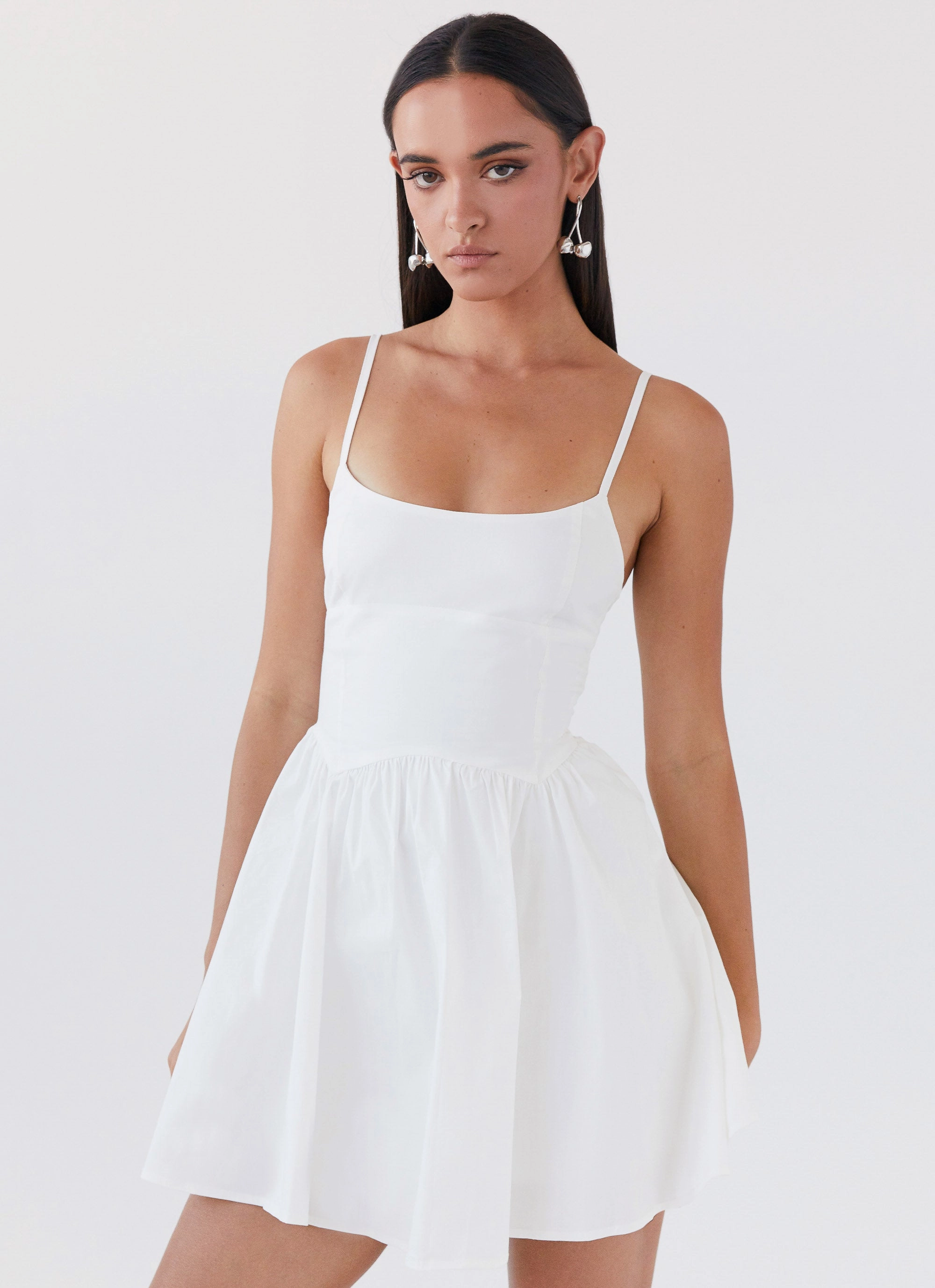 Loose Fit Tesoro Mio Mini Dress - White