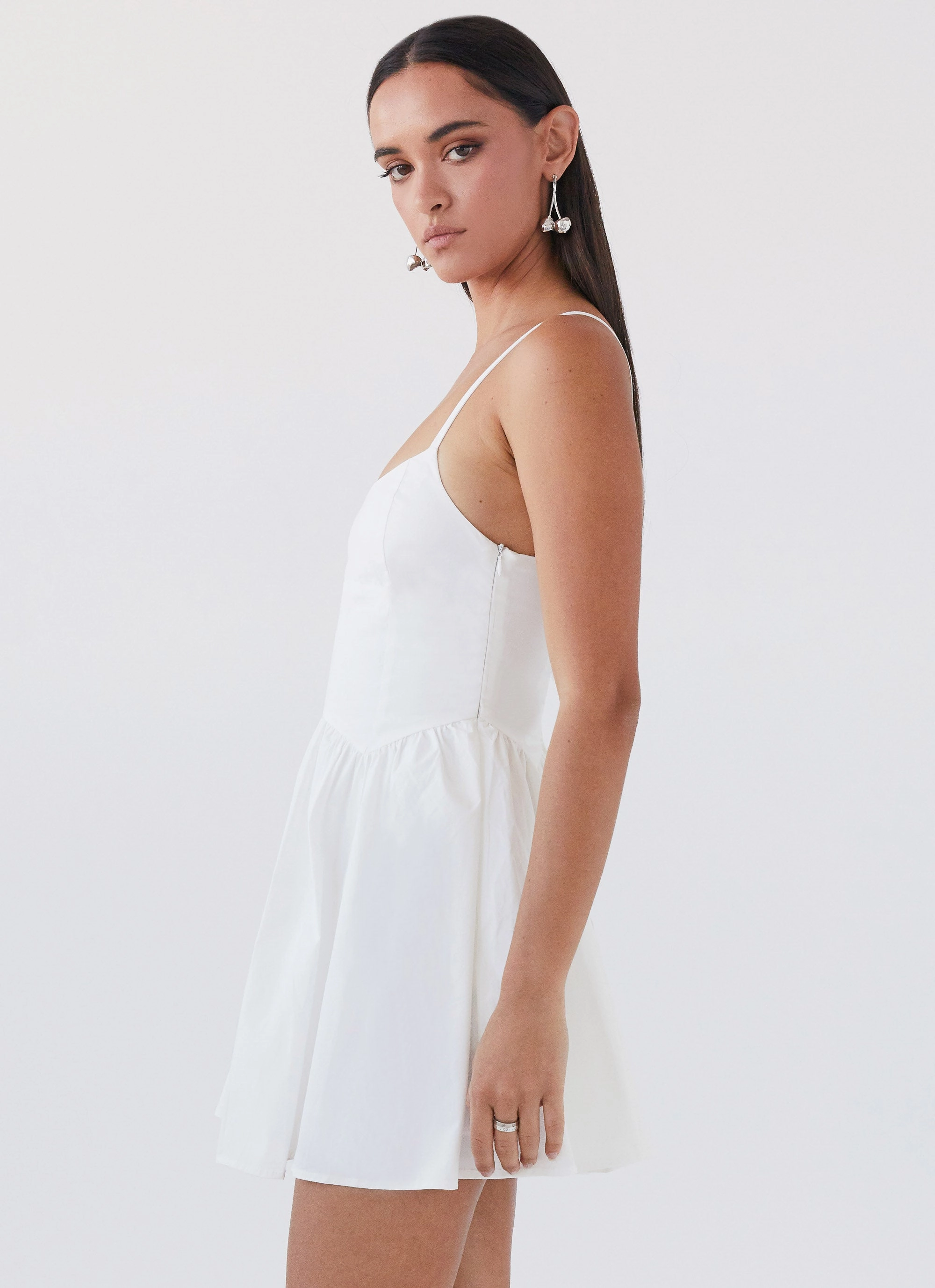 Work Flex Natural Aesthetic Tesoro Mio Mini Dress - White