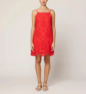 Thandi Mini Dress | Poppy Red Airflow Ventilation Zones