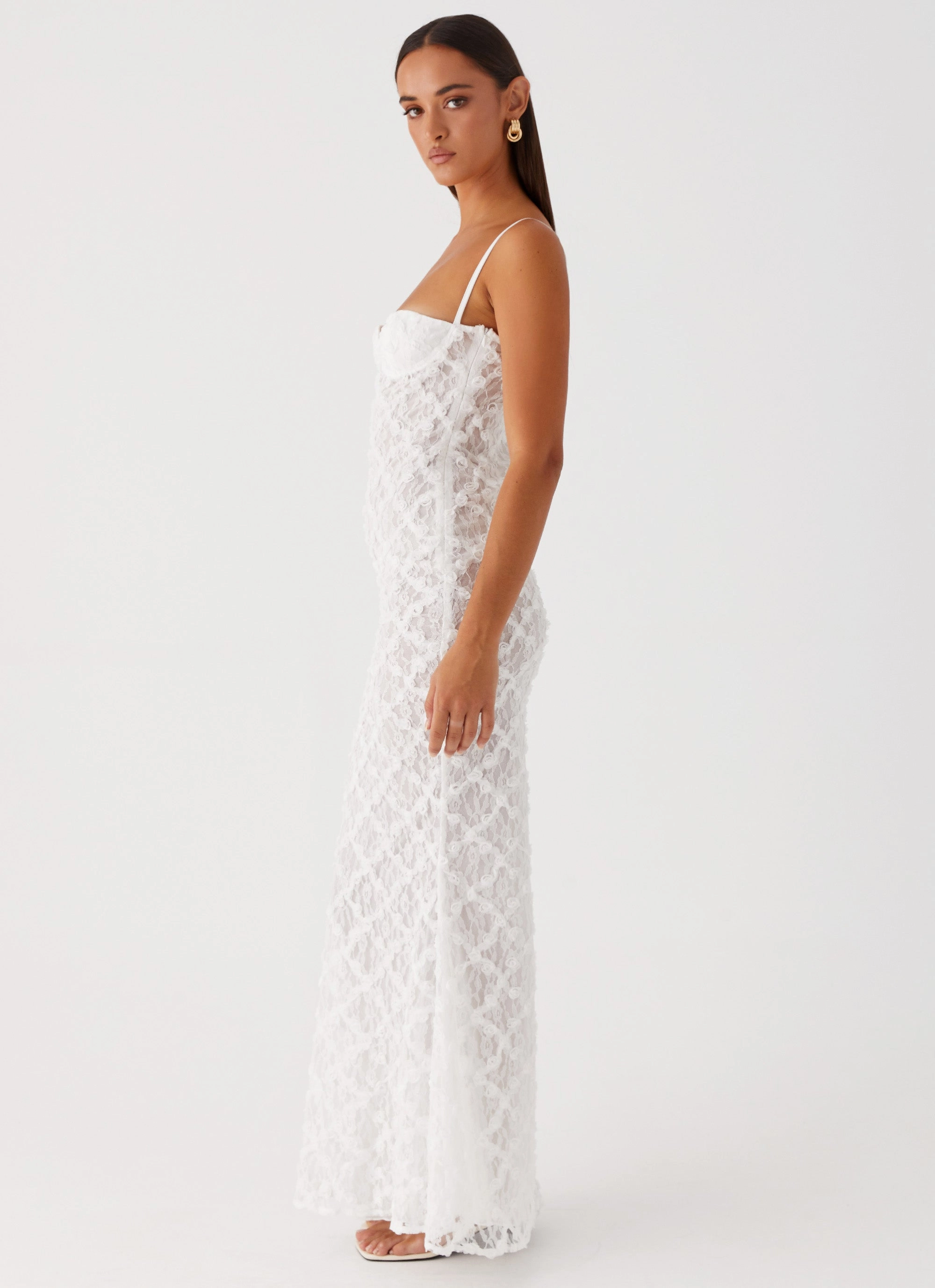 Silky Layer Mood Flex That Girl Maxi Dress - White
