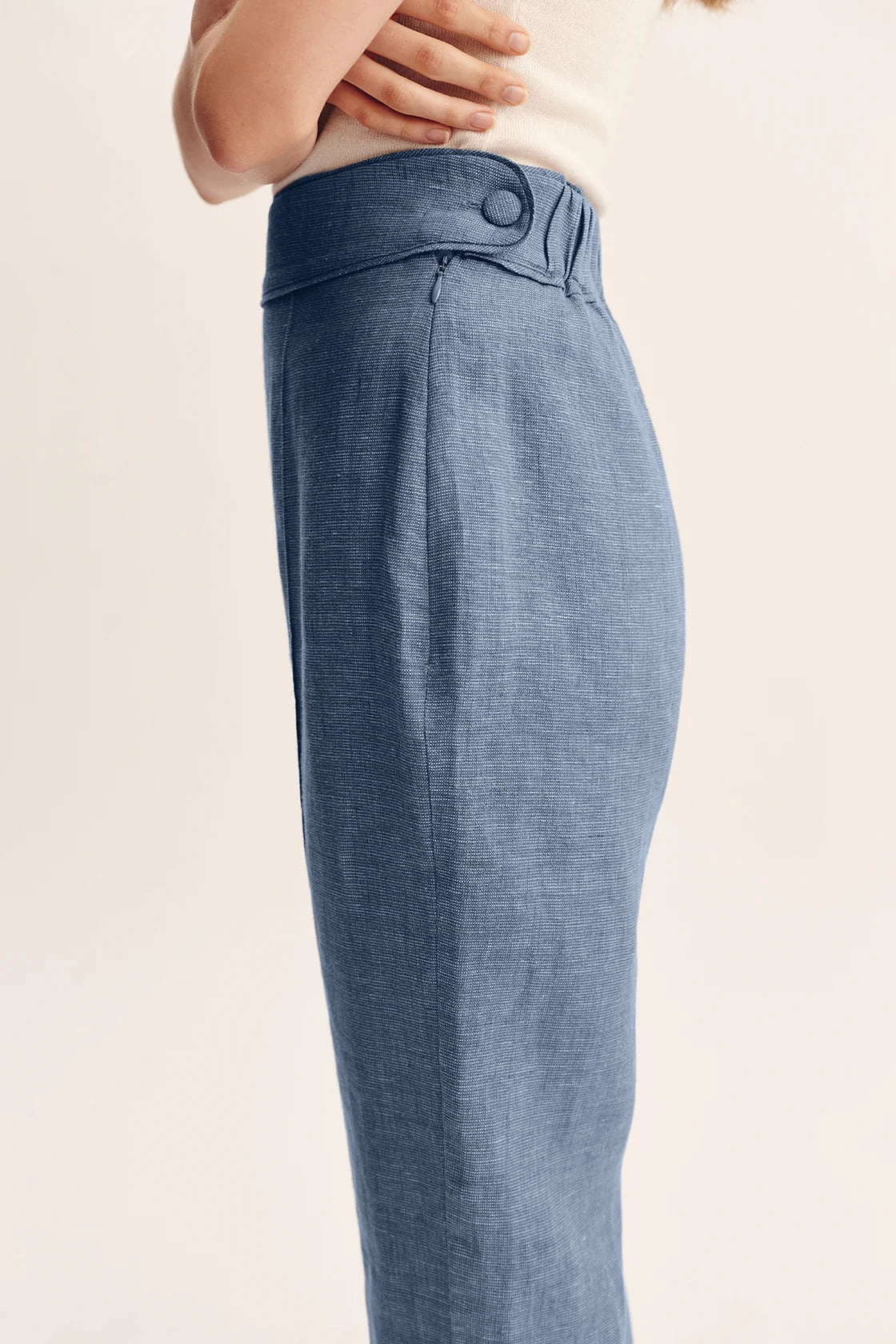 Thea Trousers in Steel Blue ReinforcedHemline MoistureControlLiner