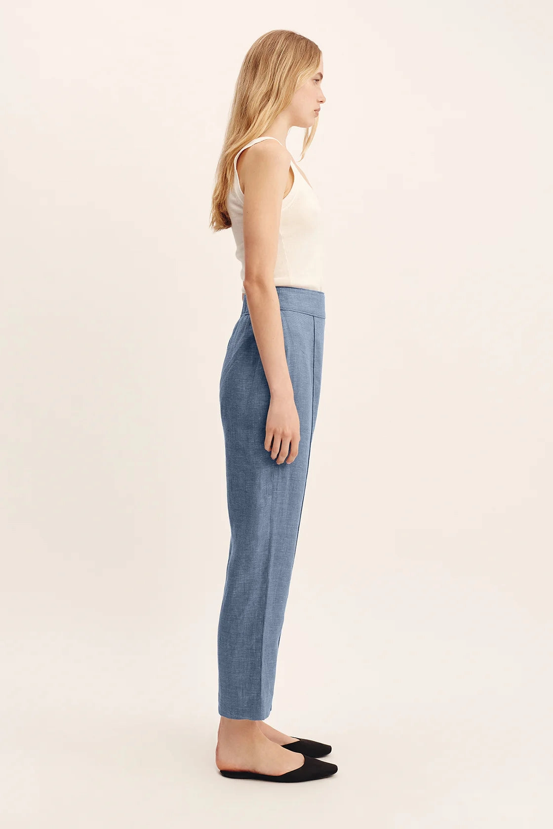 Breathable fabric Thea Trousers in Steel Blue