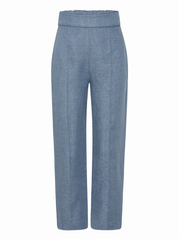 Flexible Seam Eco Friendly Dye Thea Trousers in Steel Blue