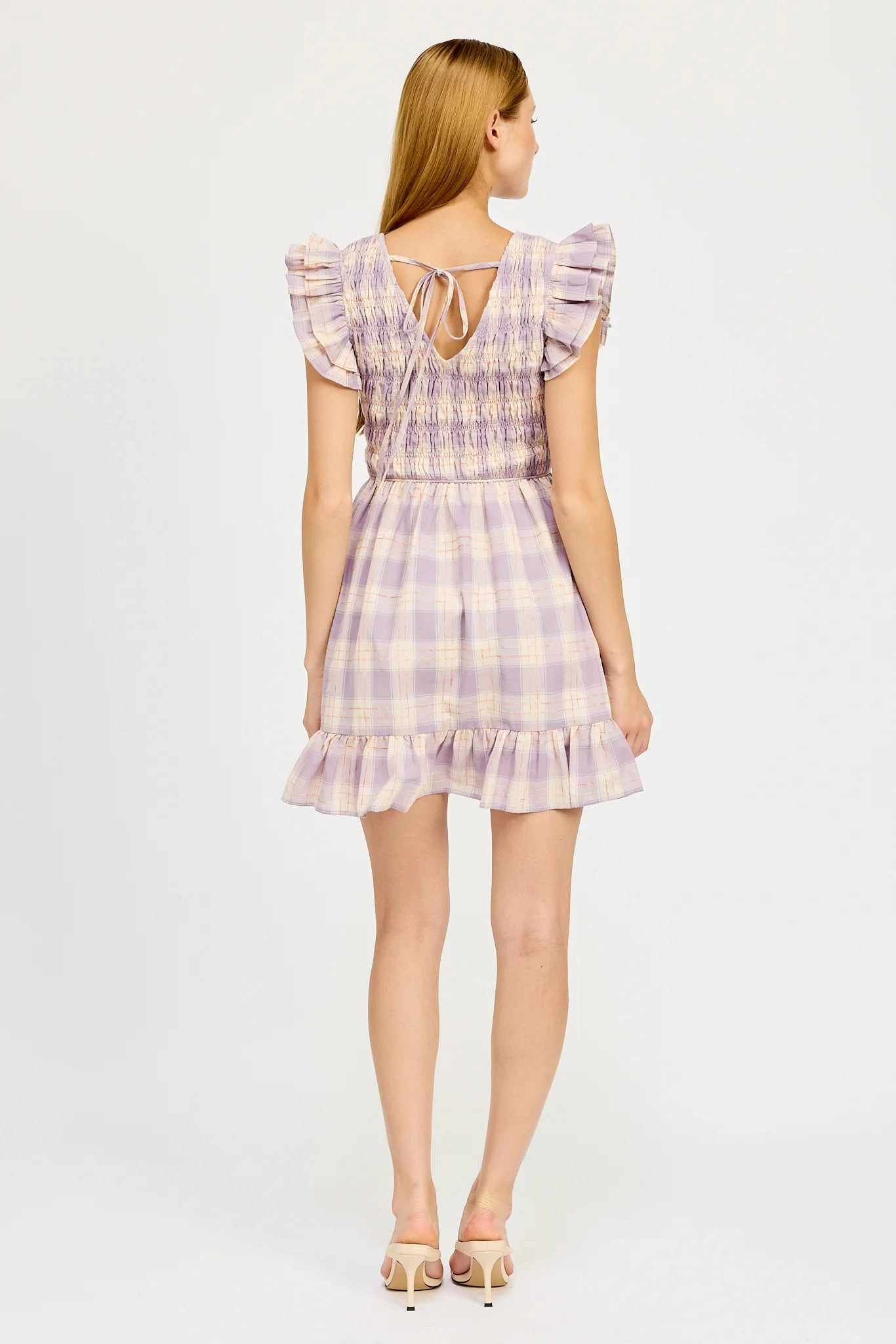 Savoy Mini Dress - Plaid High Cut