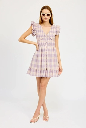Savoy Mini Dress - Plaid Mom Chic Casual Chic Wear
