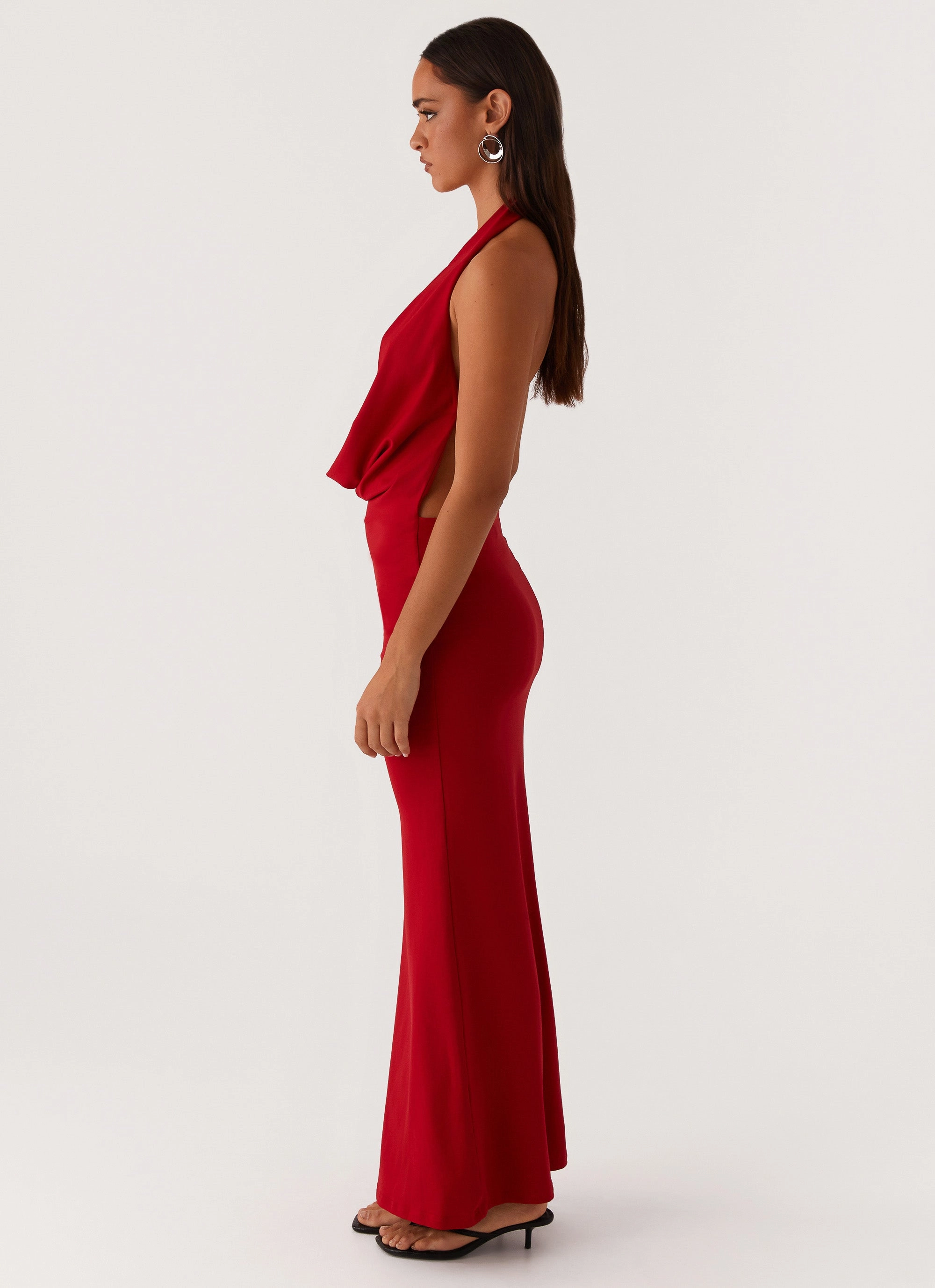 Standout Feature Soft Layering Dedicated Maxi Dress - Red