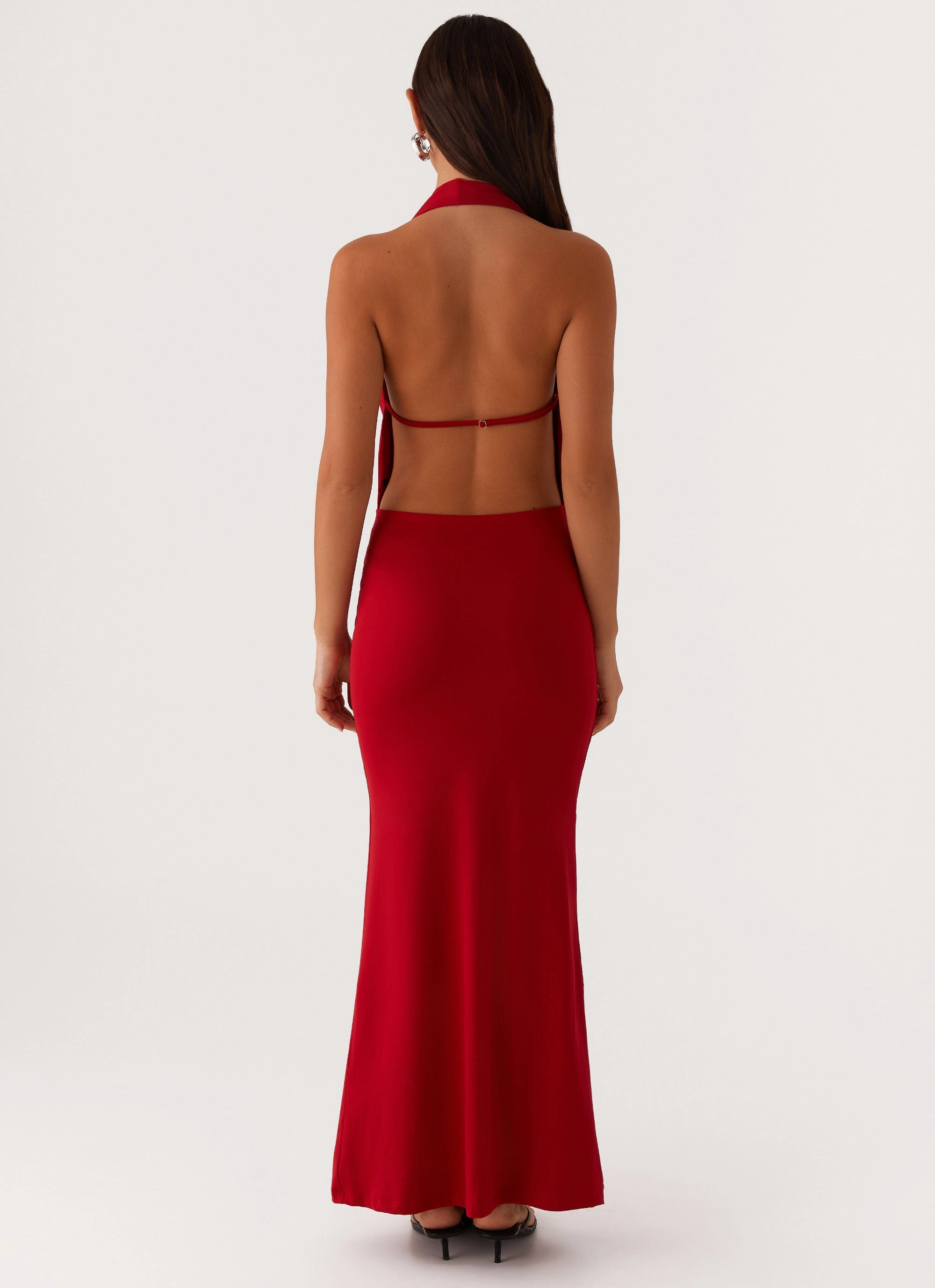 Flow Friendly Shine Dressy Dedicated Maxi Dress - Red