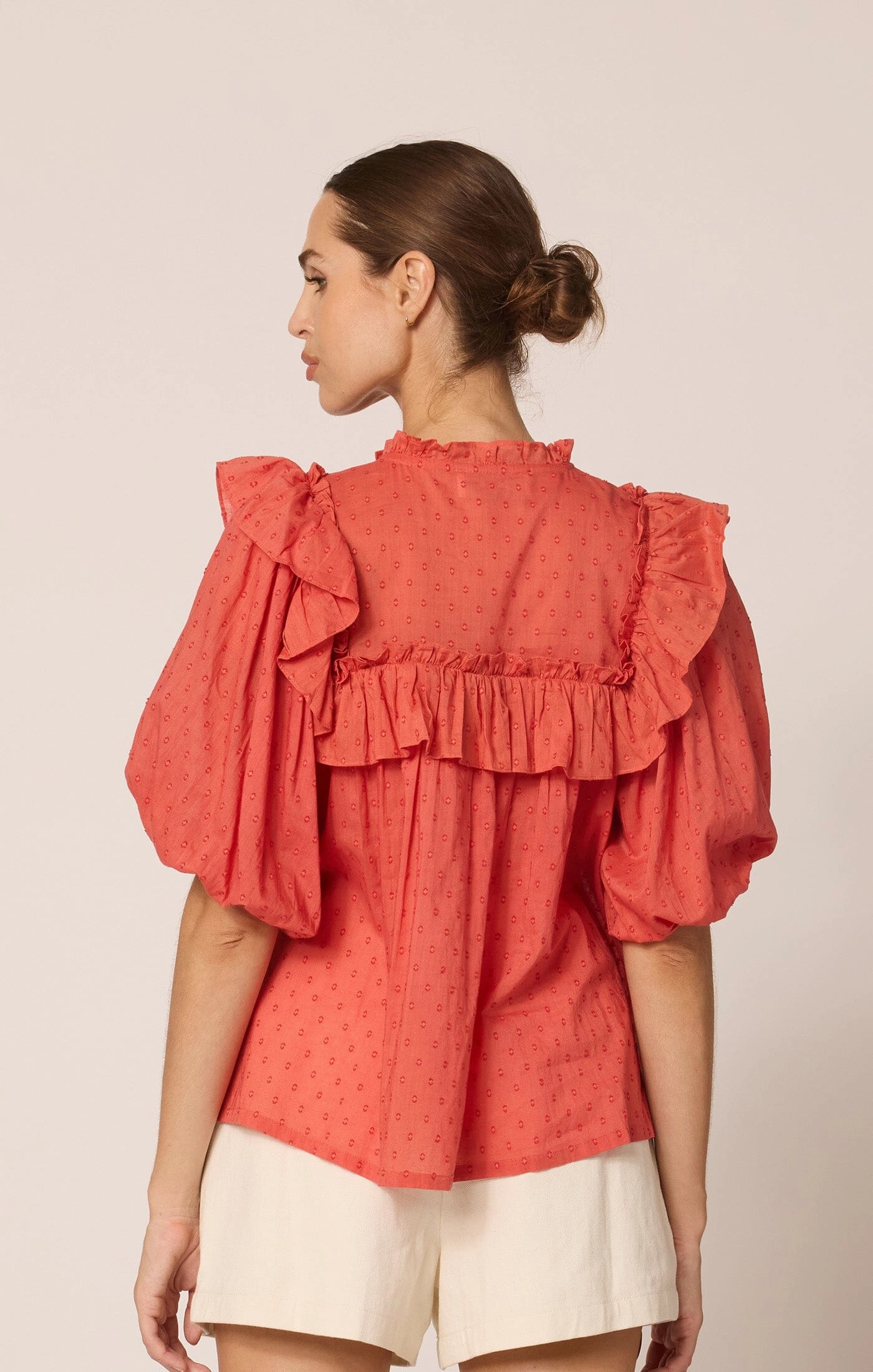 Sloane Blouse| Dawn Pink Stylish Look